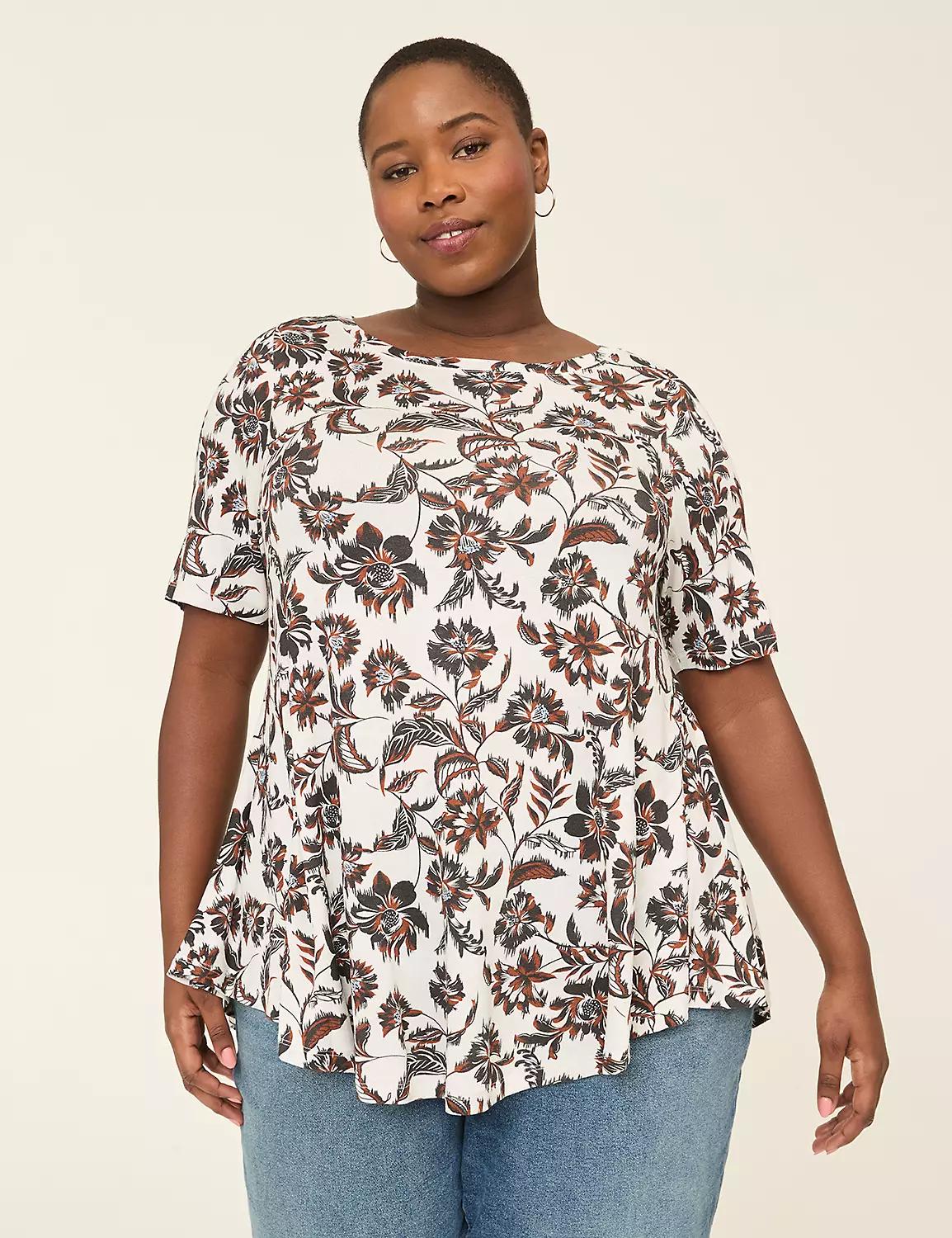 Max Swing Perfect Sleeve Boatneck Tee Product Image