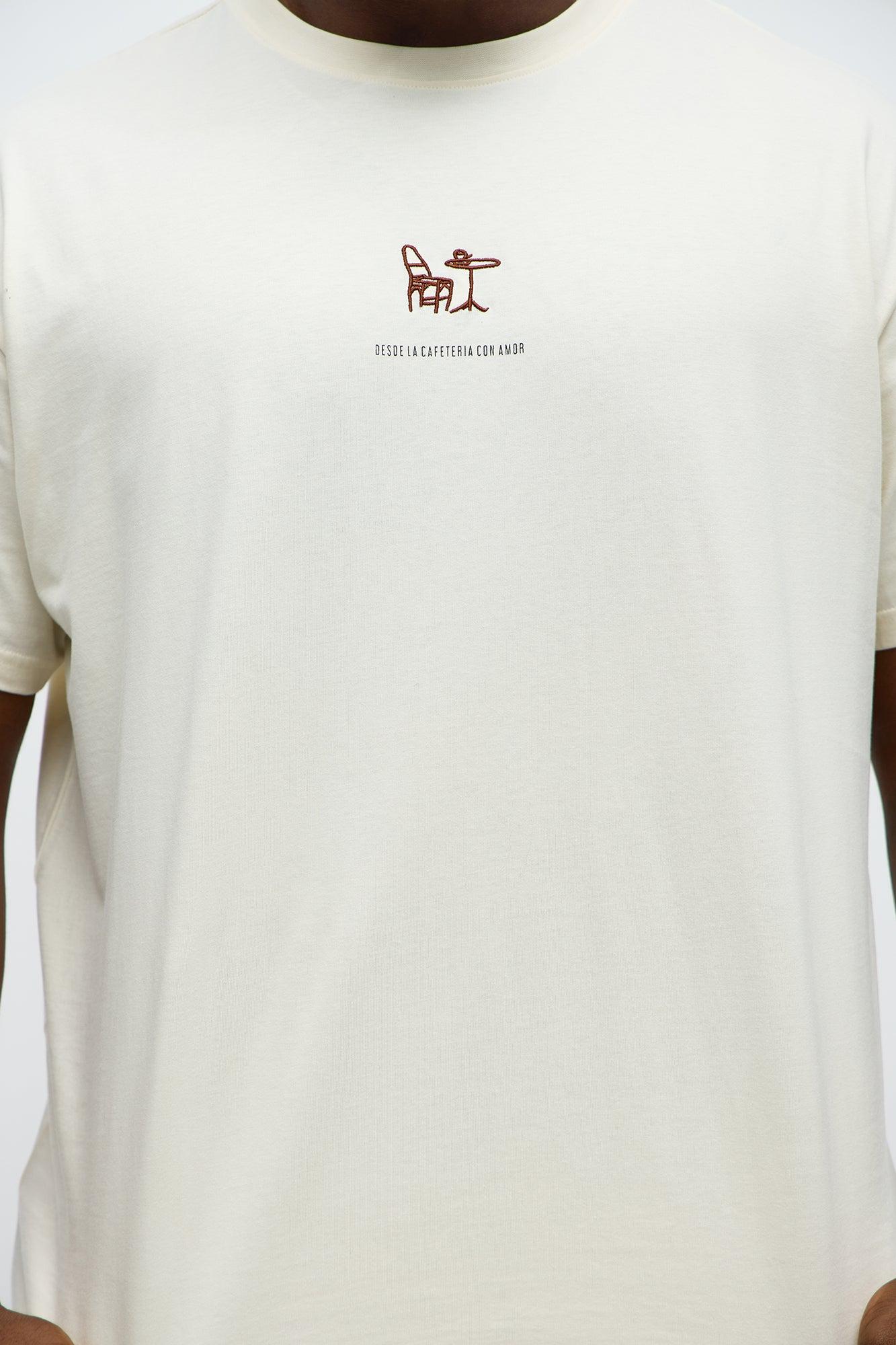 Fresh Coffee Short Sleeve Tee - Cream Male Product Image