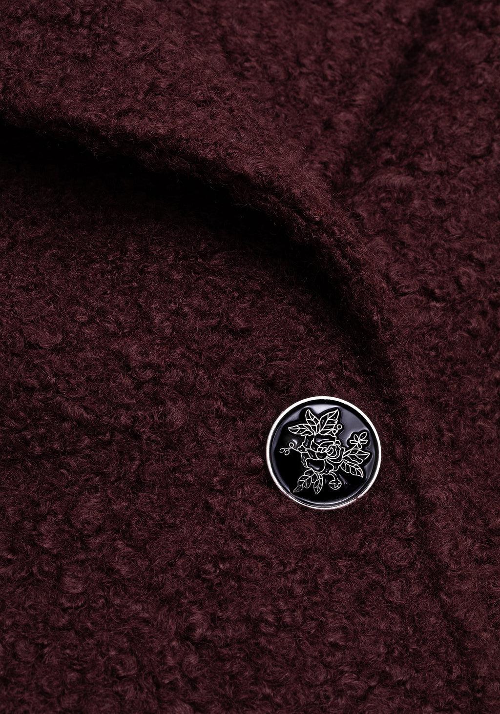 Gorgon Bouclé Oversized Coat - Red Product Image