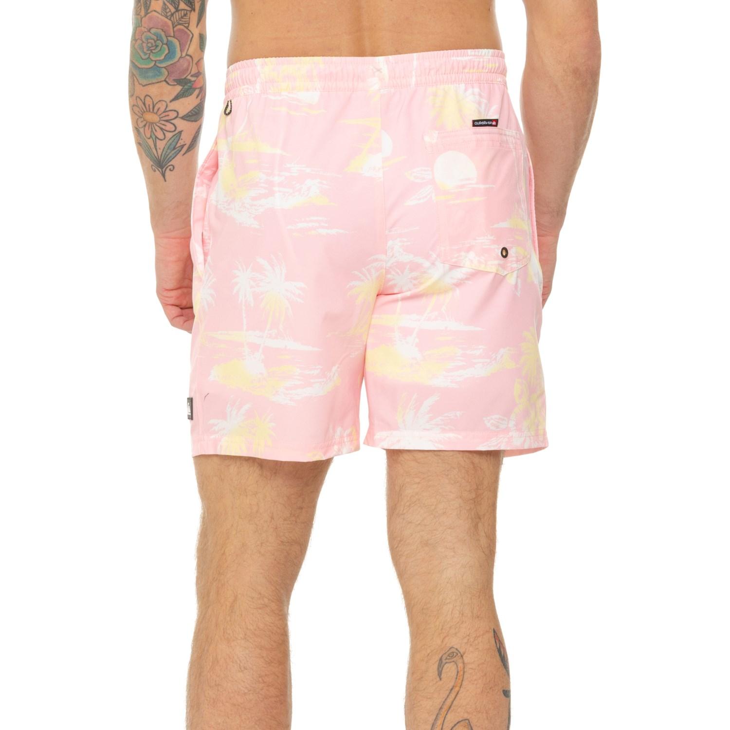 Quiksilver Sunset Print Swim Trunks - 17”, Built-In Liner Product Image