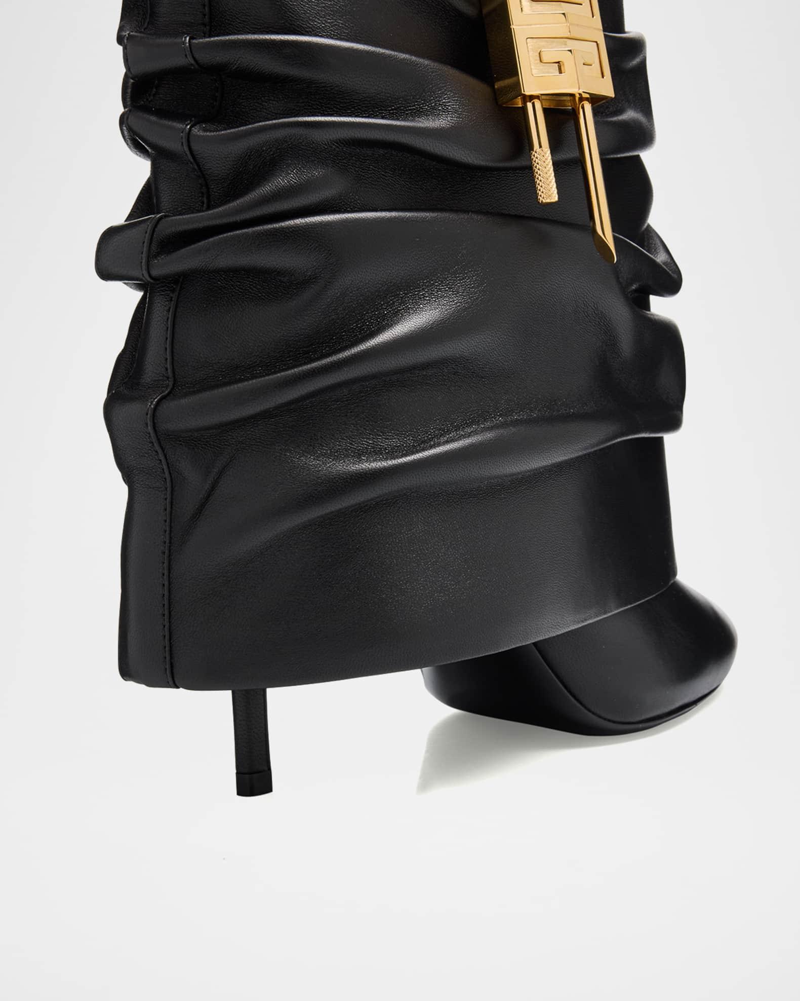 Shark Lock Ankle Stiletto Boots Product Image