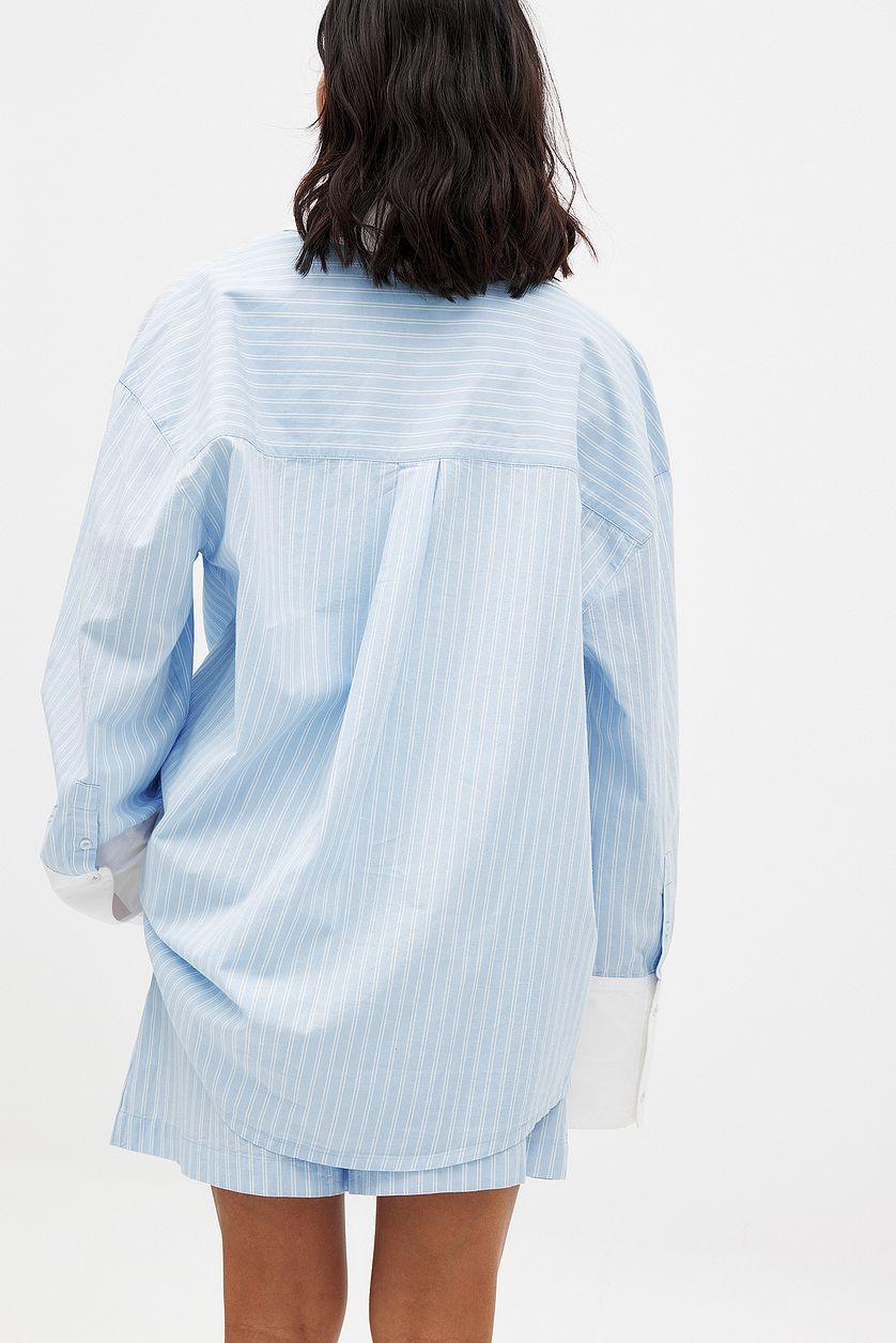 Cotton Contrast Oversized Shirt Product Image