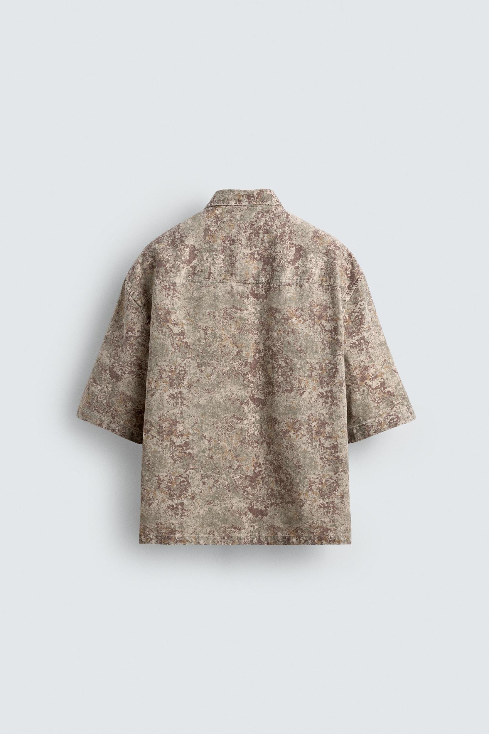 RELAXED FIT ABSTRACT PRINT SHIRT Product Image