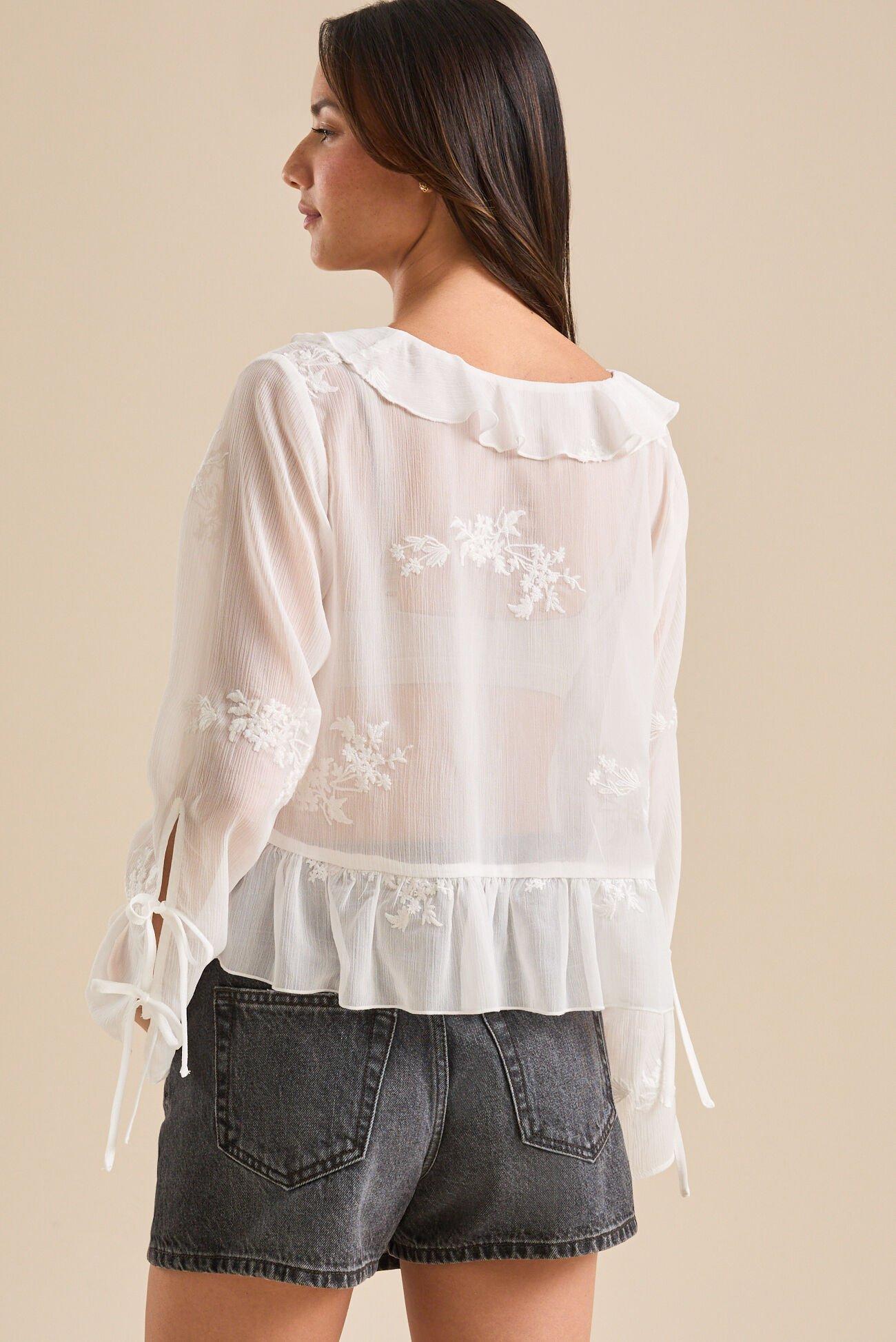 Marley Ruffle Tie Front Top Product Image