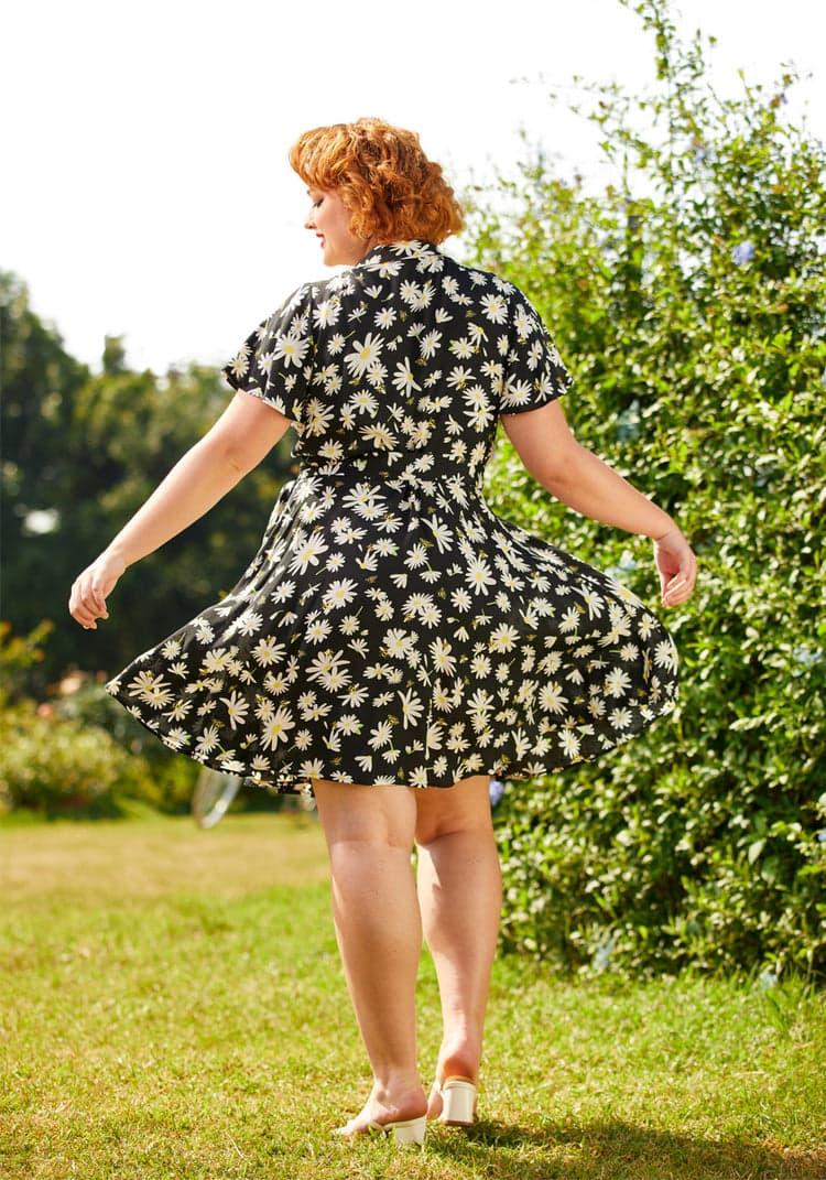 Just Wandering Camp Collar Wrap Dress Product Image