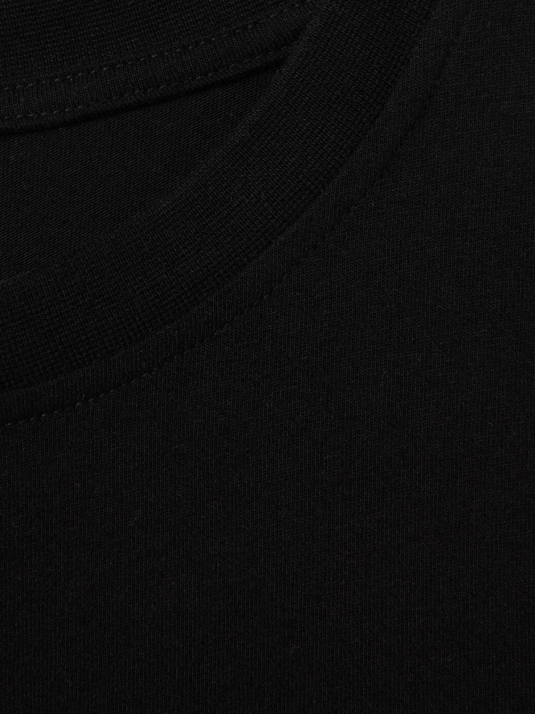 Cotton Crew Neck T-Shirt in Black Product Image
