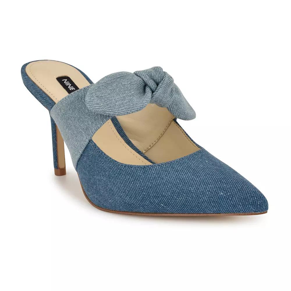 Nine West Demmure Women's Slip-On Pointy Toe Dress Pumps, Size: 6.5, Blue Blue Product Image