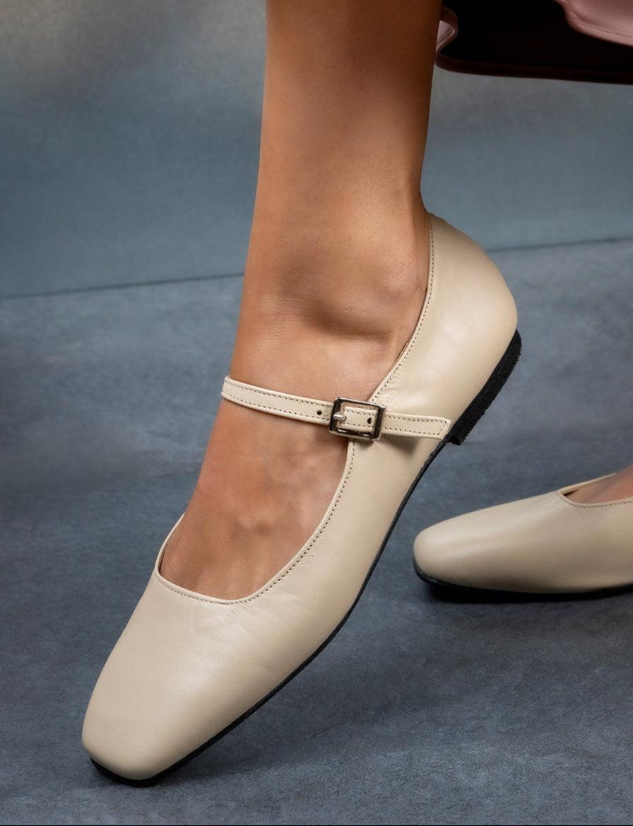 Mary Jane Square Toe Ivory Product Image