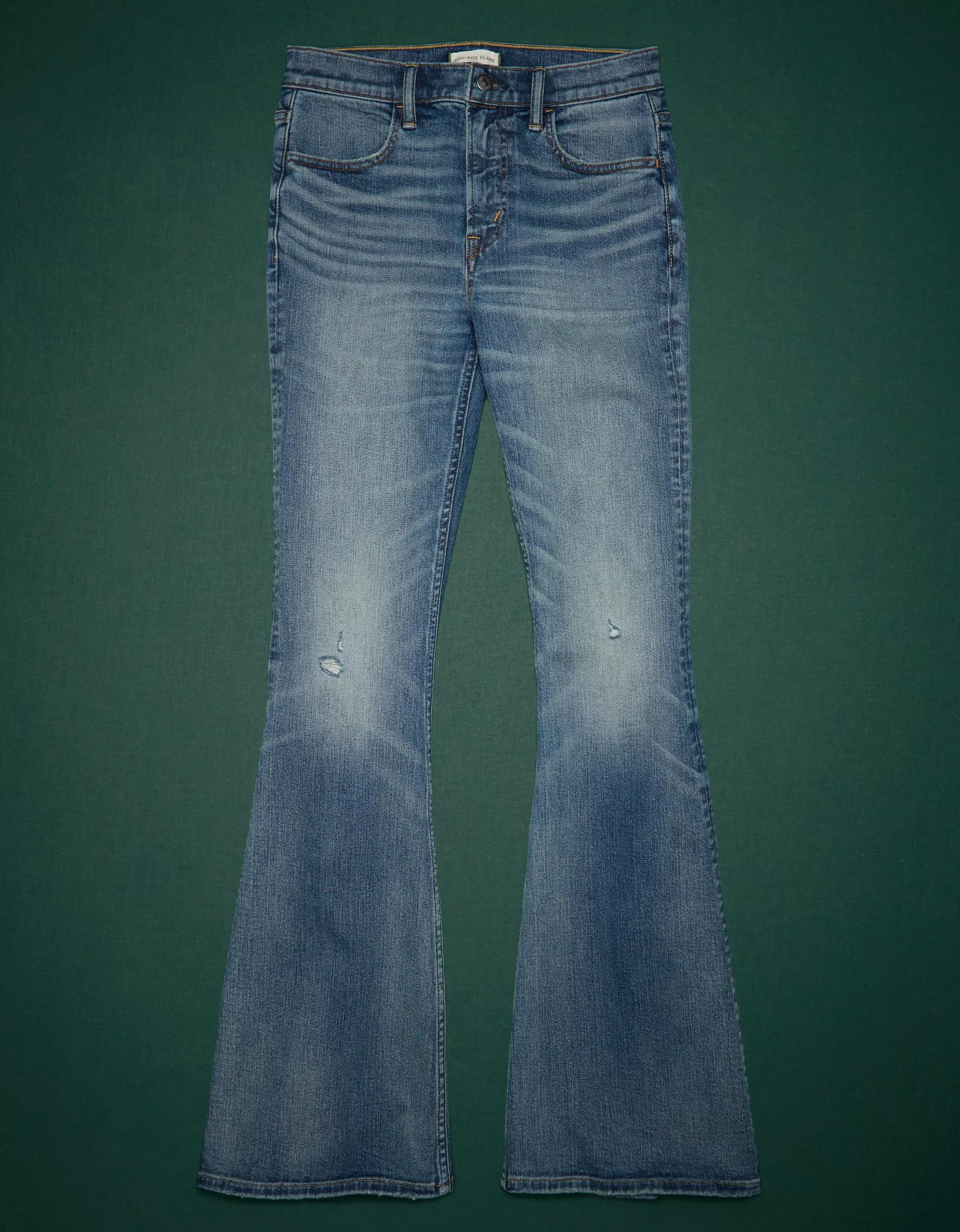 AE77 Premium High-Waisted Flare Jean Product Image
