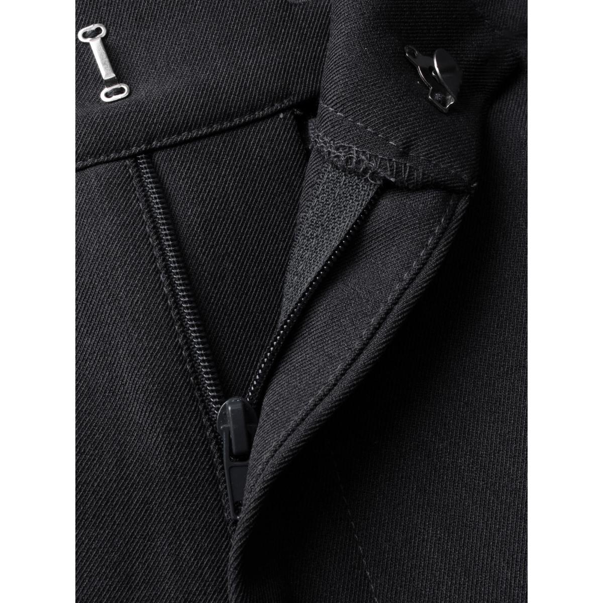 Plus Size Stretchy Woven Button Detail Bootcut Pants Women DimGray Workwear Essentials Bootcut Mid Rise Office Pants BloomChic 18-20/2X Product Image