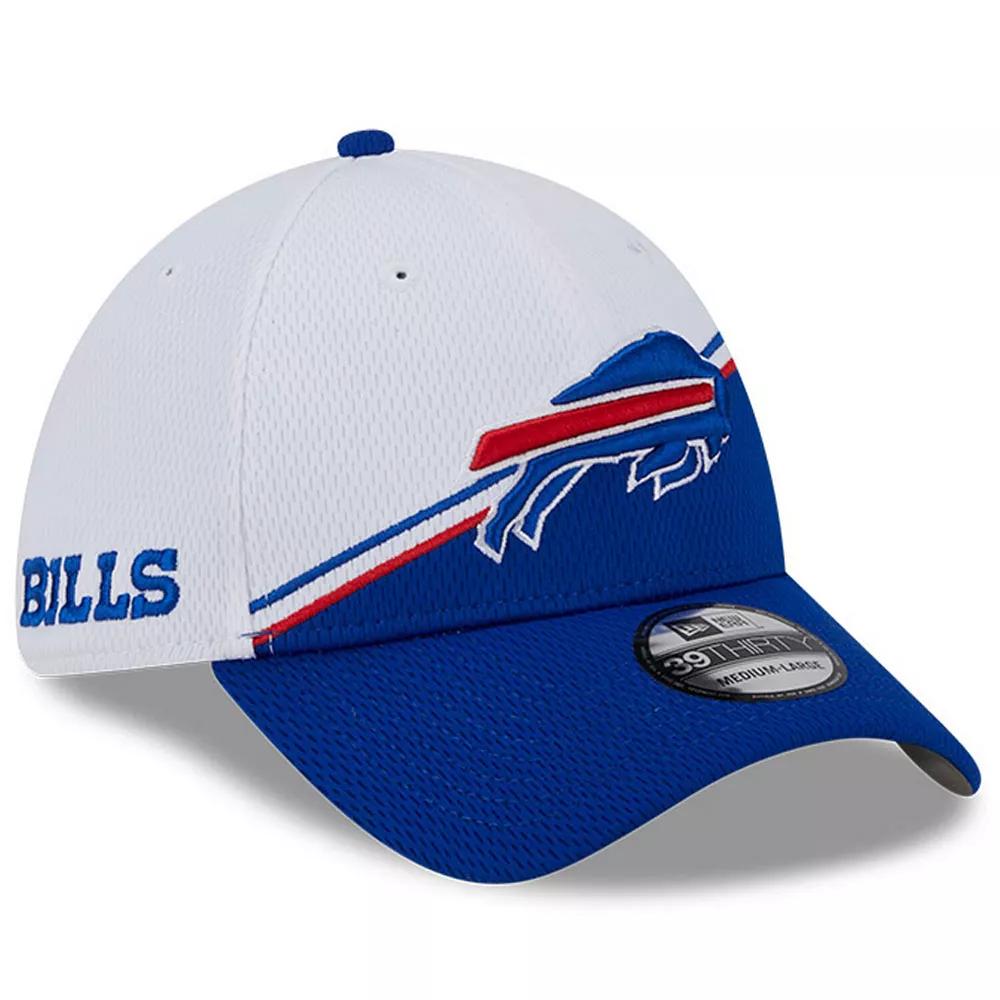 Men's New Era  White/Royal Buffalo Bills 2023 Sideline 39THIRTY Flex Hat, Size: Small/Medium Product Image