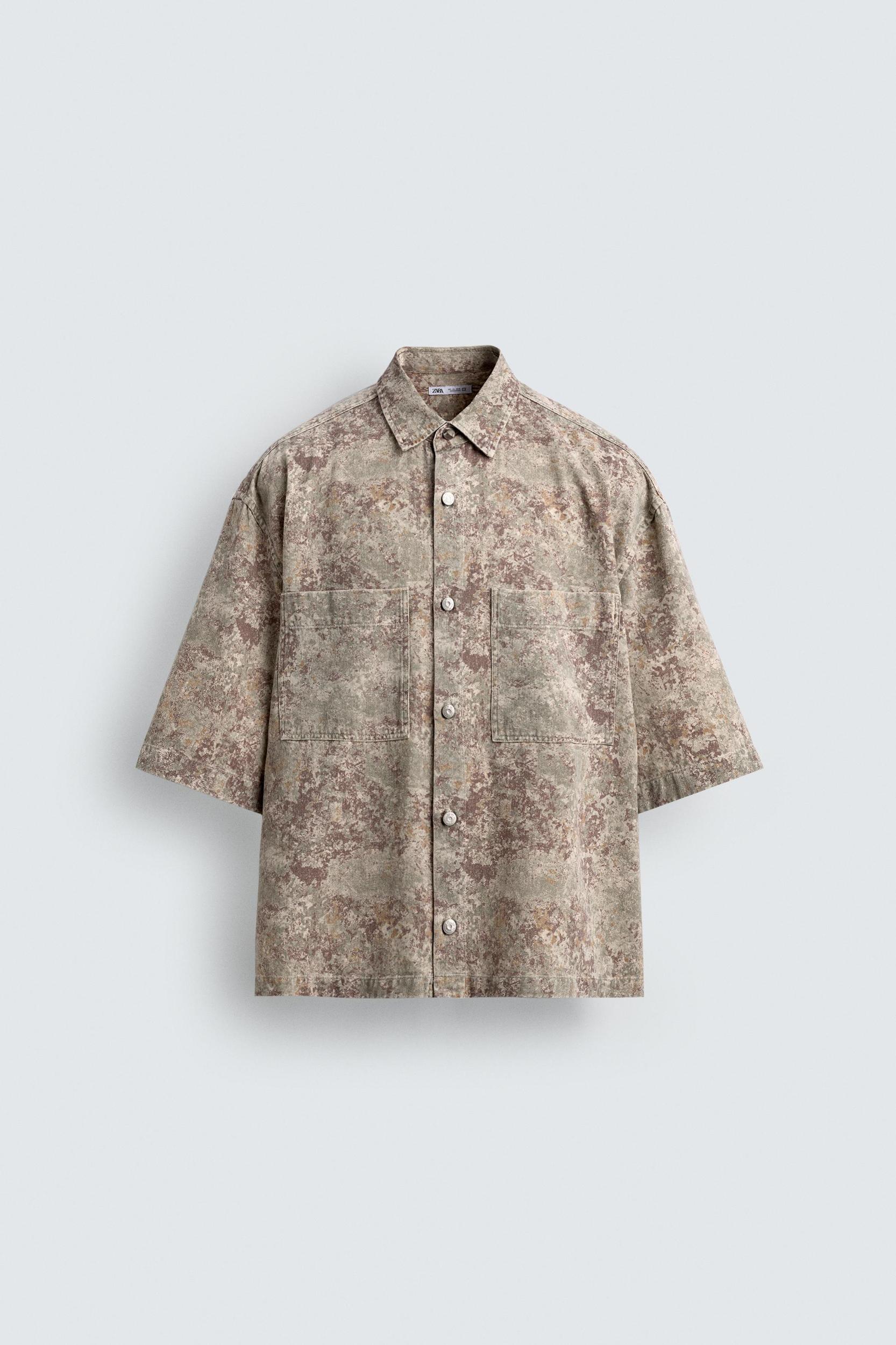 RELAXED FIT ABSTRACT PRINT SHIRT Product Image