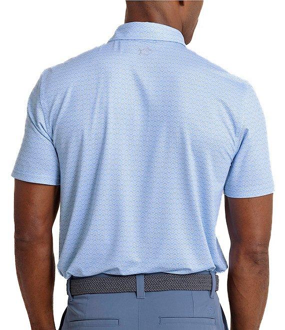 Southern Tide Driver Geo Print Short Sleeve Polo Shirt Product Image
