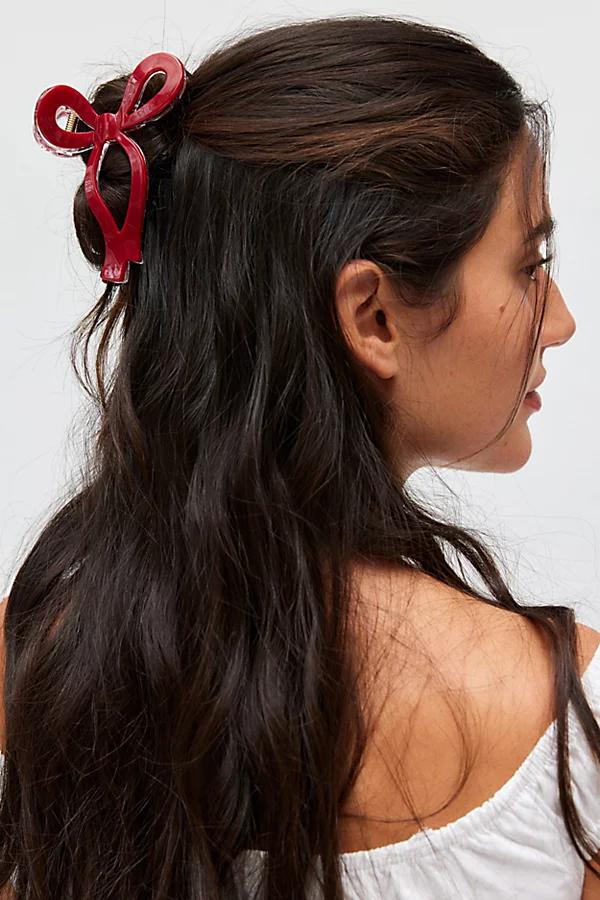 Resin Draped Bow Claw Clip Womens at Urban Outfitters Product Image