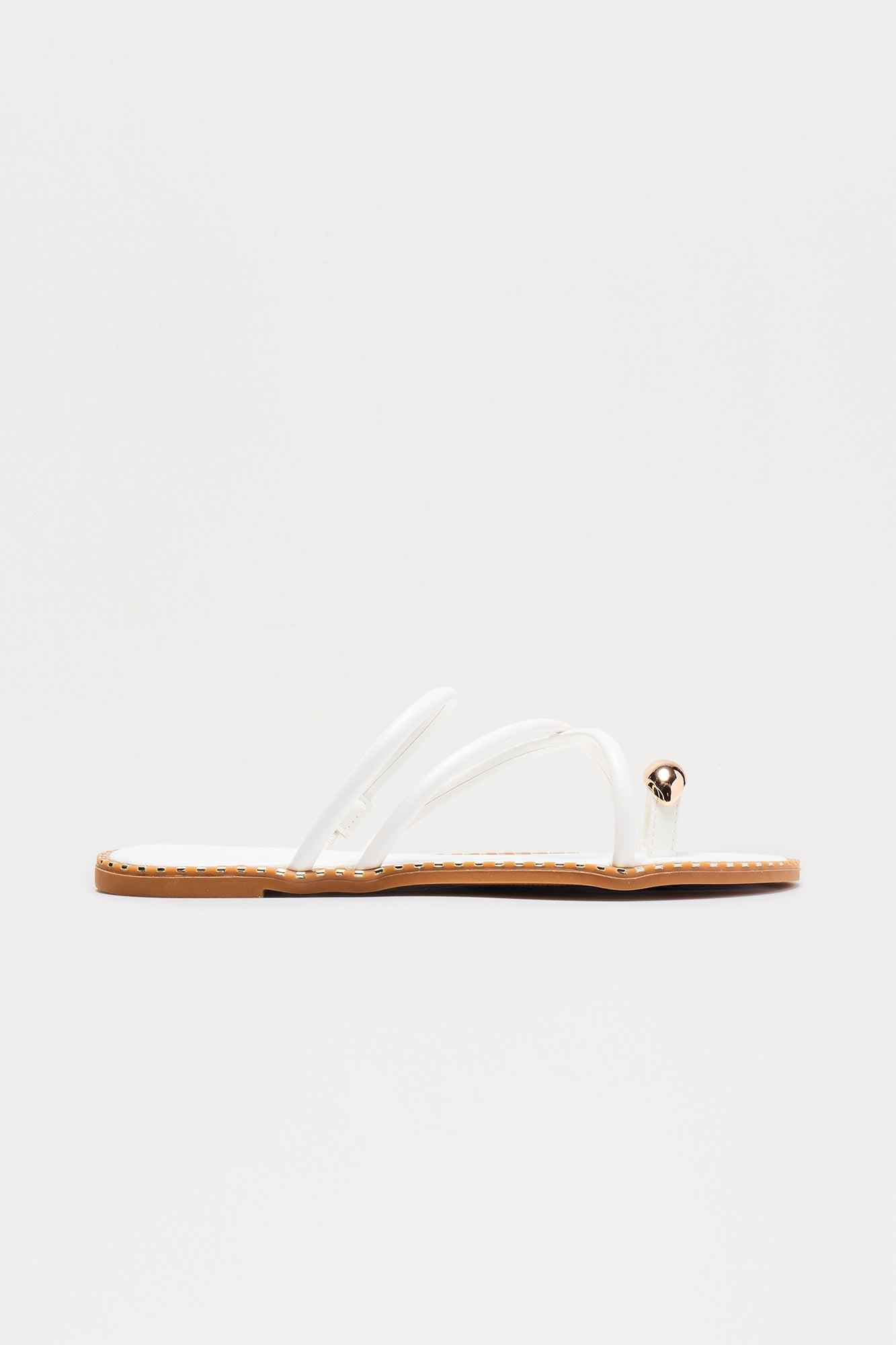 Cruiser Toe Ring Sandals - White Female Product Image