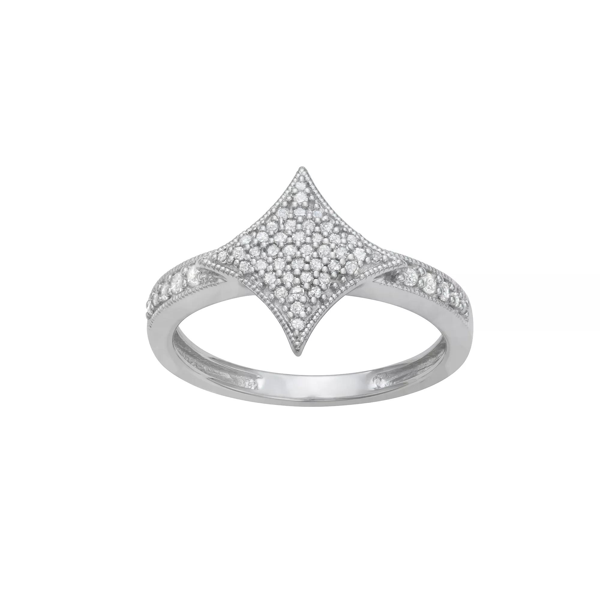 HDI Sterling Silver 1/4 Carat T.W. Diamond Ring, Women's, Size: 5 Product Image