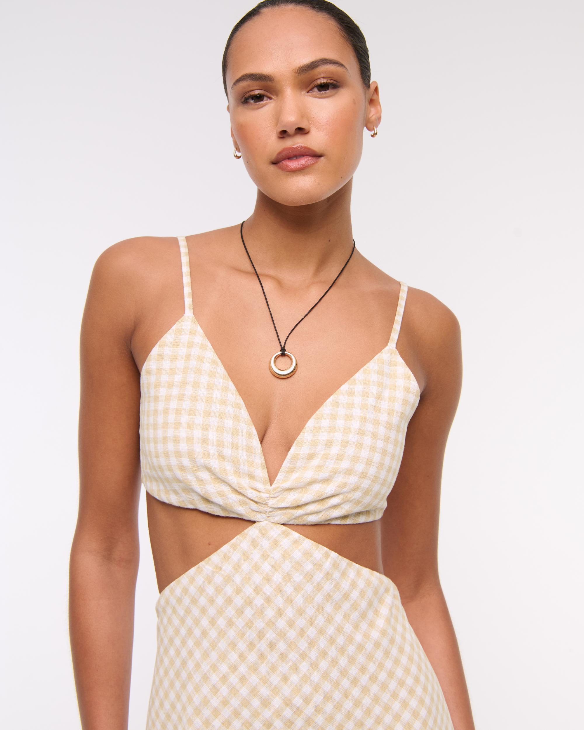 The A&F Julia Slip Cutout Maxi Dress Product Image