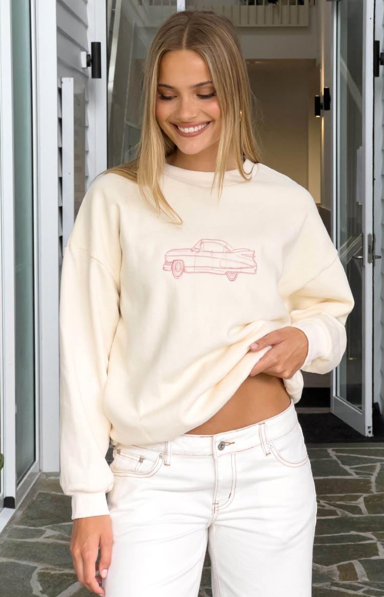 Elodie Cream Crew Neck Sweater Product Image