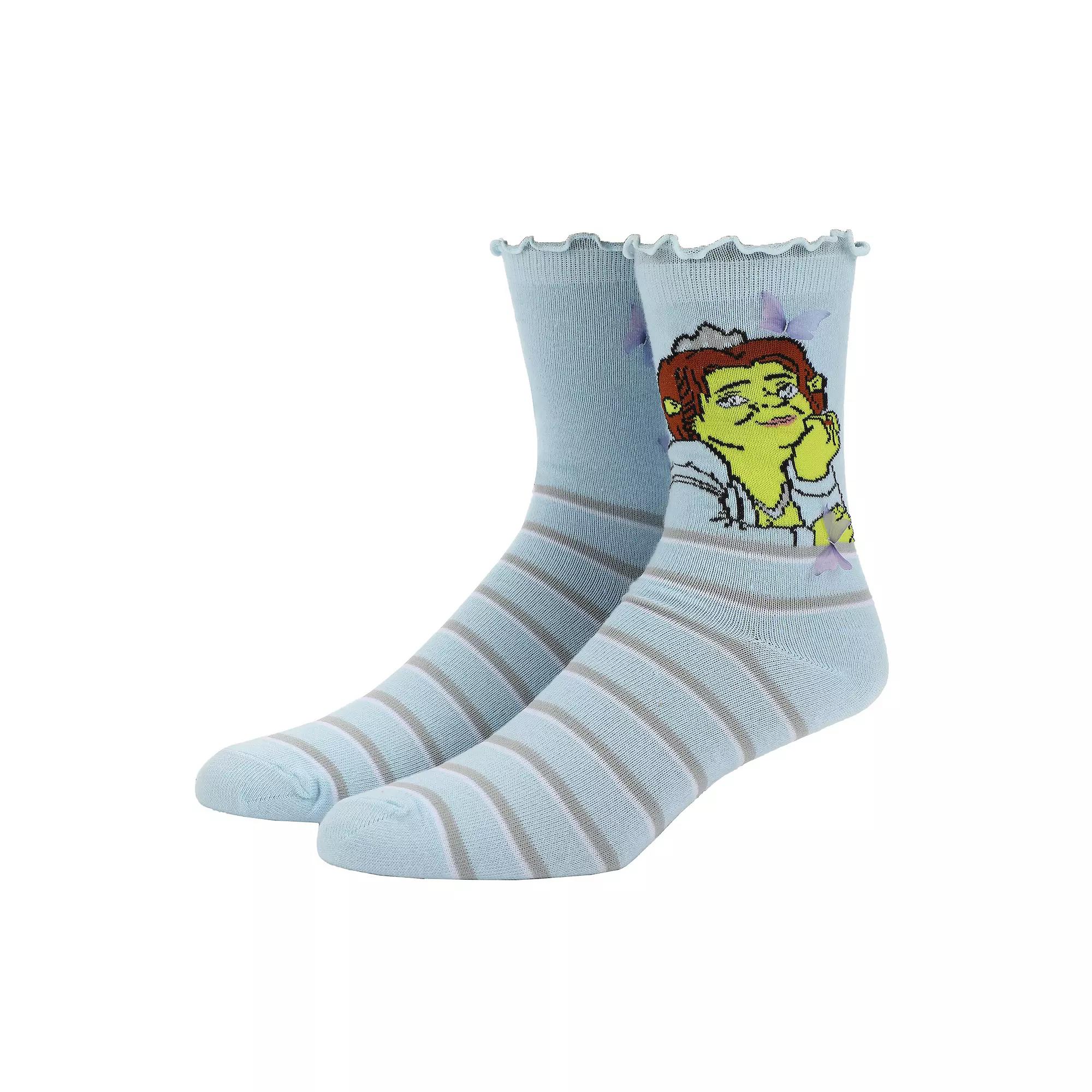 Women's Shrek & Fiona Crew Socks,  Product Image
