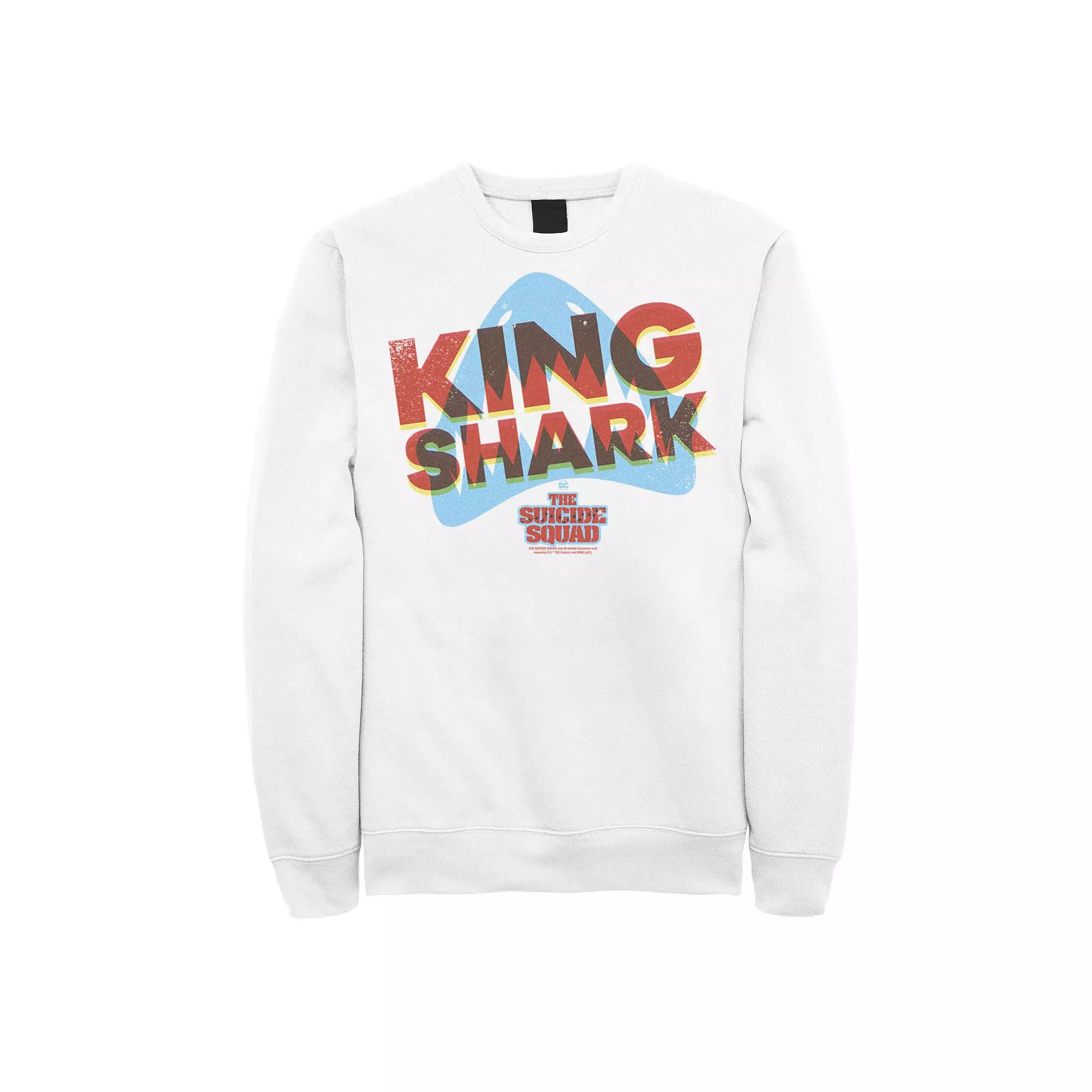 Men's The Suicide Squad King Shark Overlay Logo Sweatshirt,  Product Image