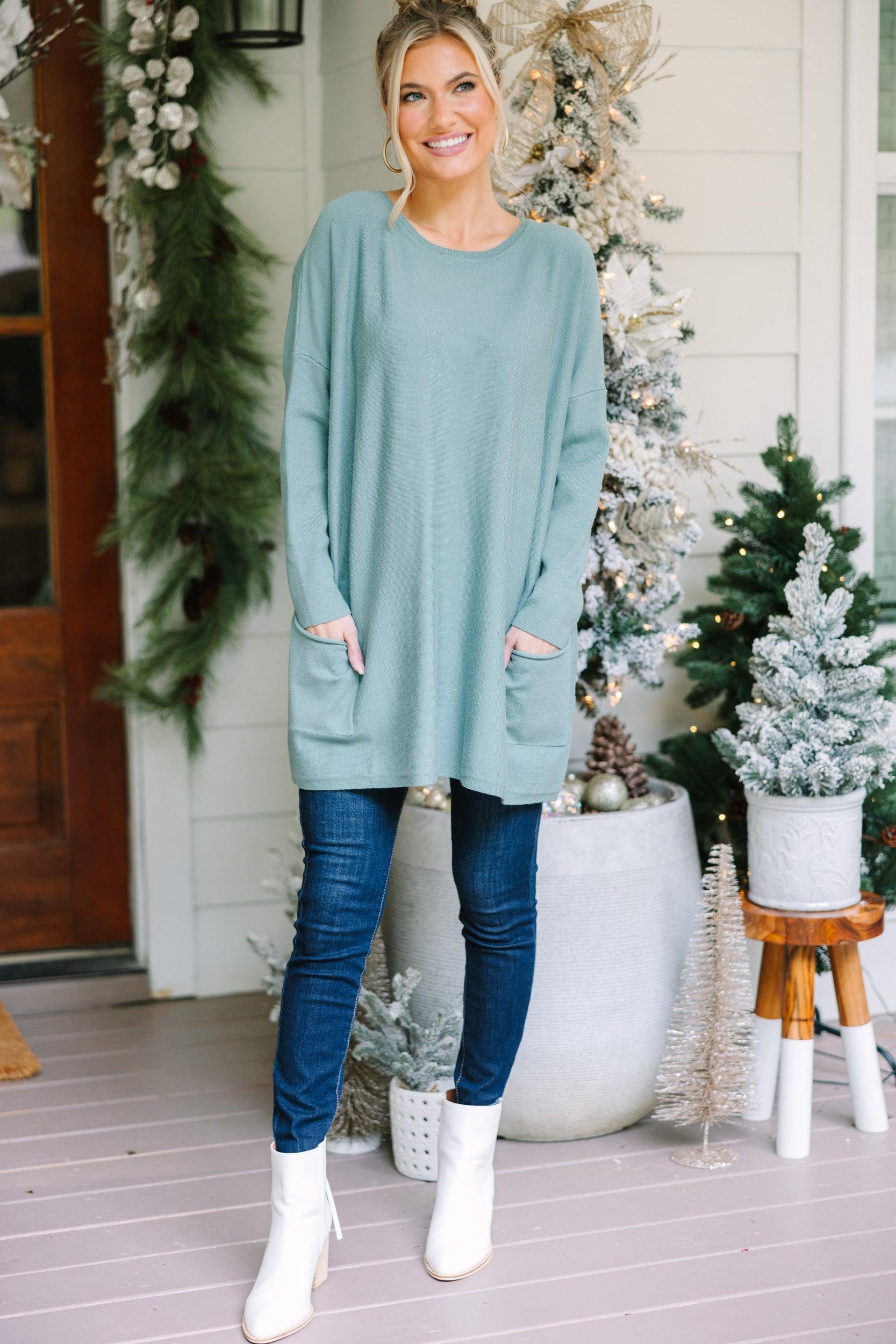Loving My Life Olive Green Pocket Tunic Female Product Image
