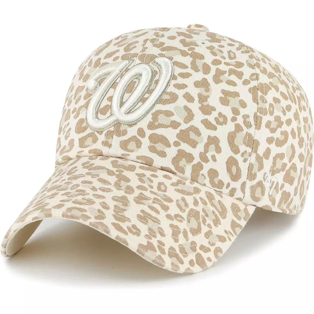 Women's '47 Natural Washington Nationals Panthera Clean Up Adjustable Hat, Beige Product Image