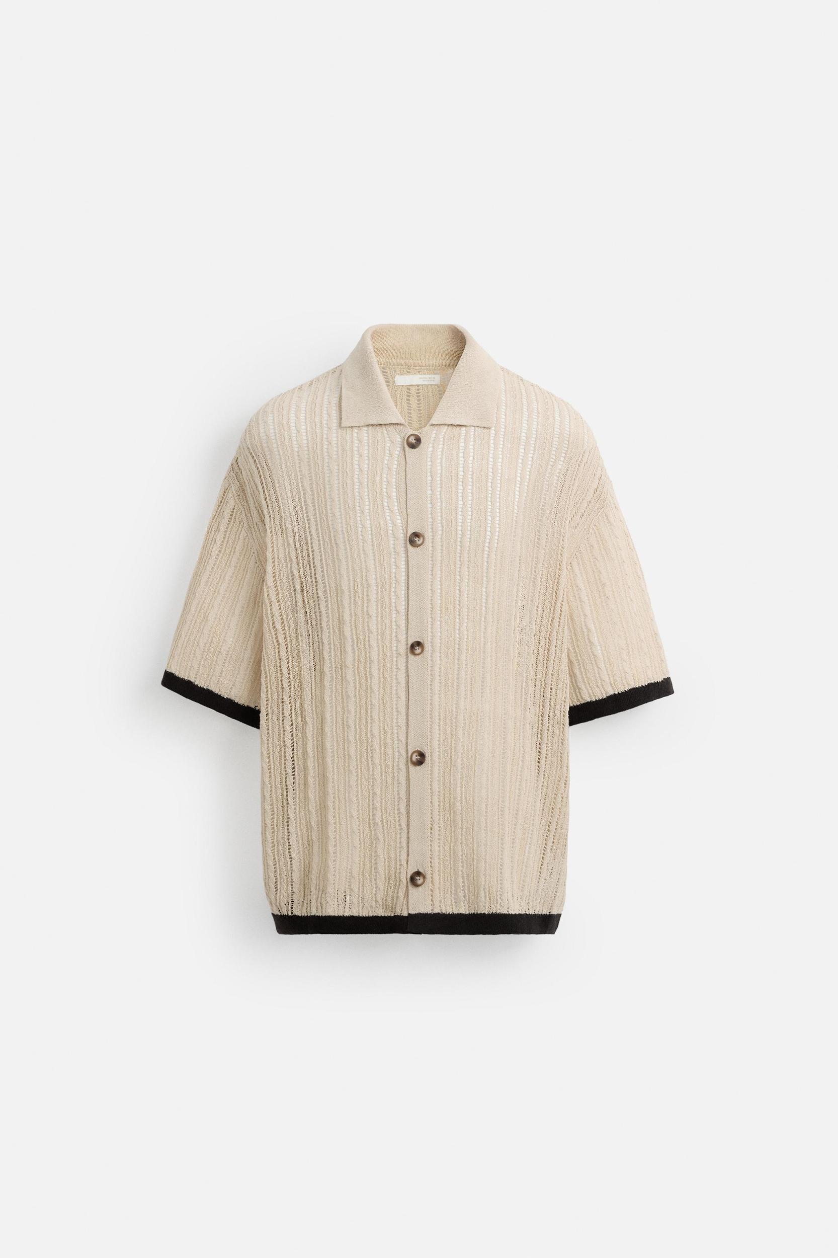 KNIT LACE SHIRT Product Image