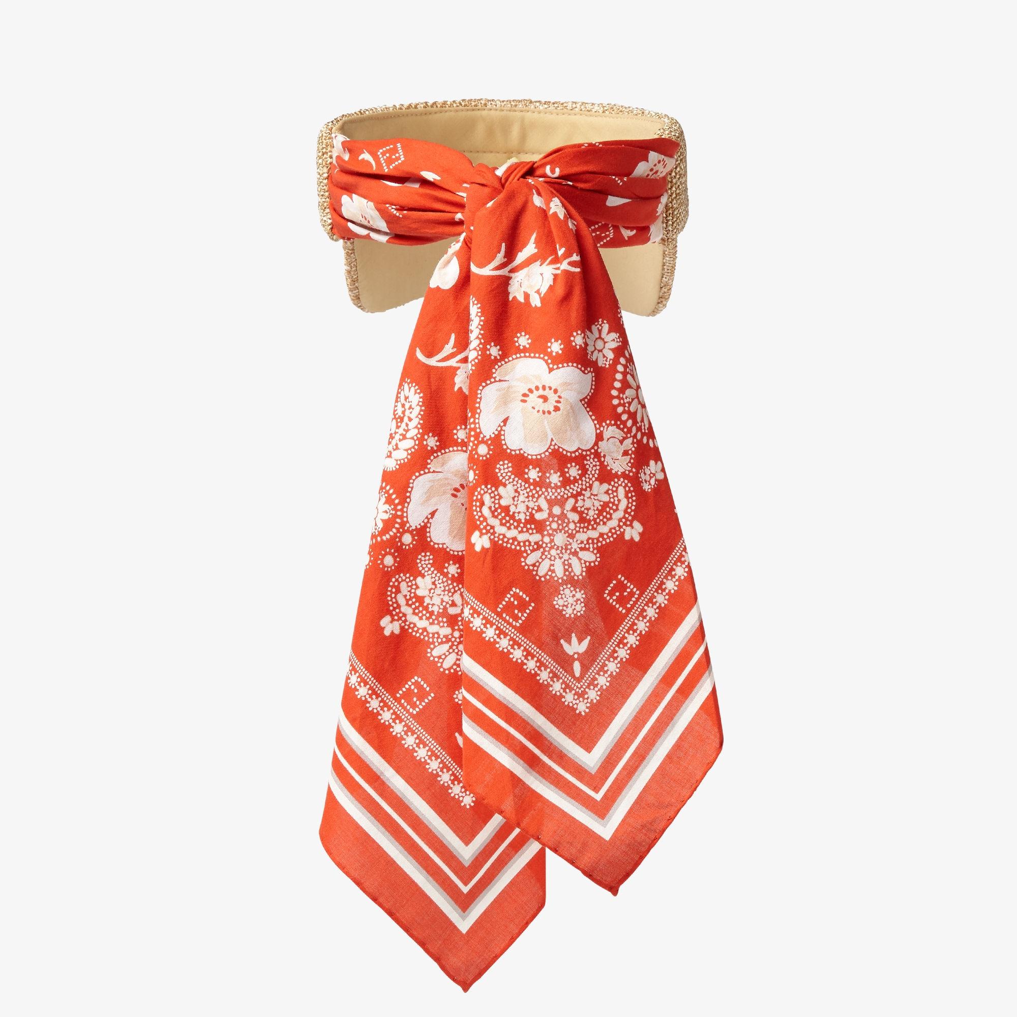 VisorVisor with cotton Coral Bandana foulard Product Image