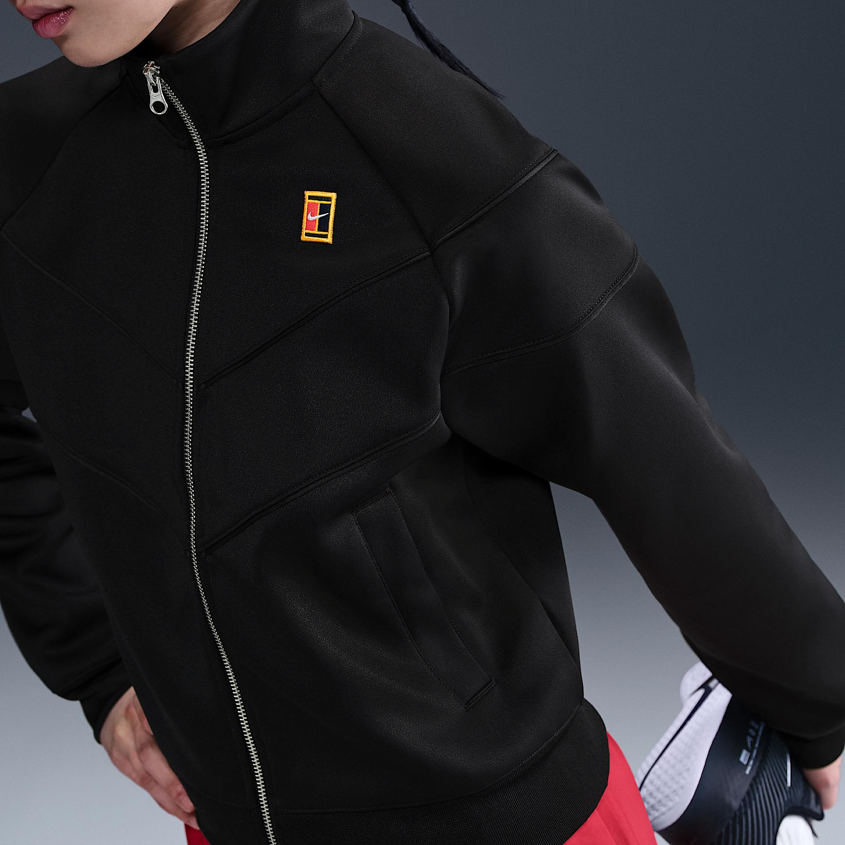 Nike Womens Court Heritage Windrunner Tennis Jacket | FZ6507-010 Product Image