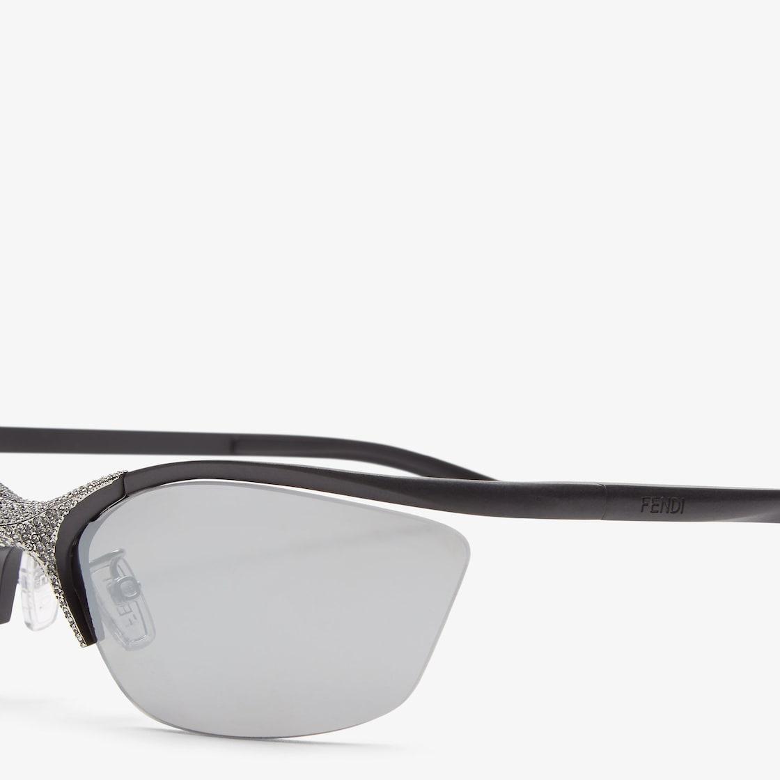 SignatureBlack metal Sfilata sunglasses with silver lenses Product Image