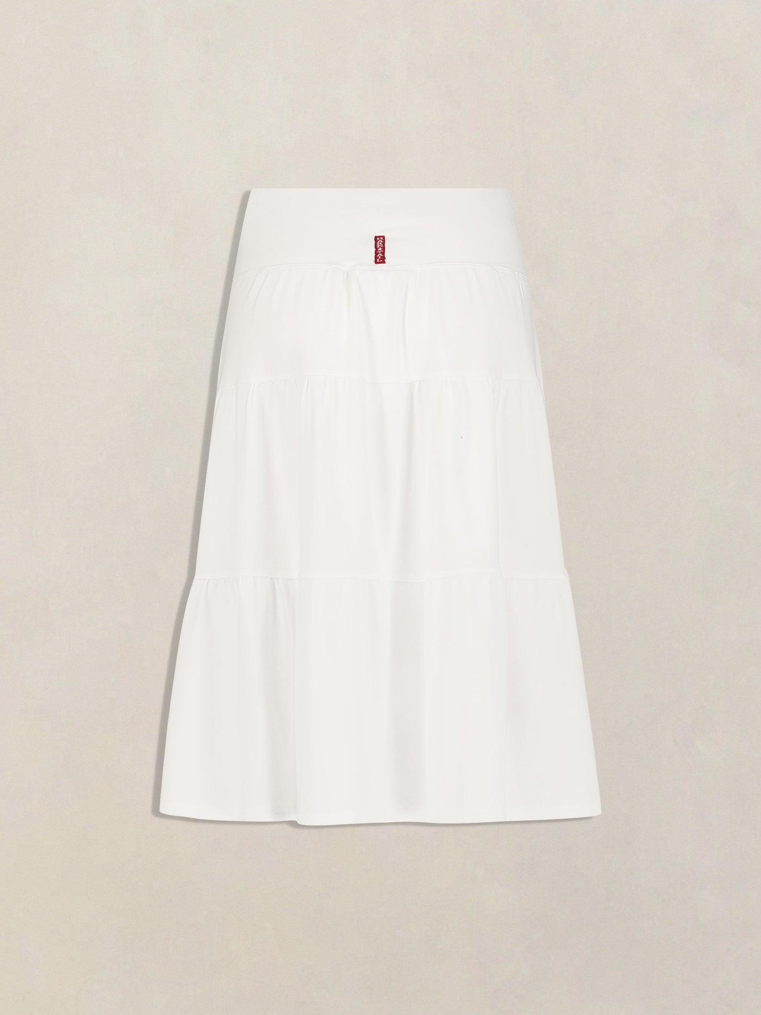 Hard Tail Tiered Knee Length Skirt T-229 Product Image