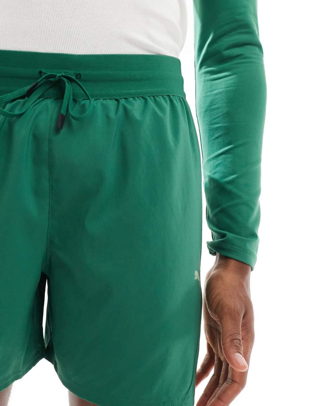 PUMA Training Woven 5 inch shorts in vine green Product Image