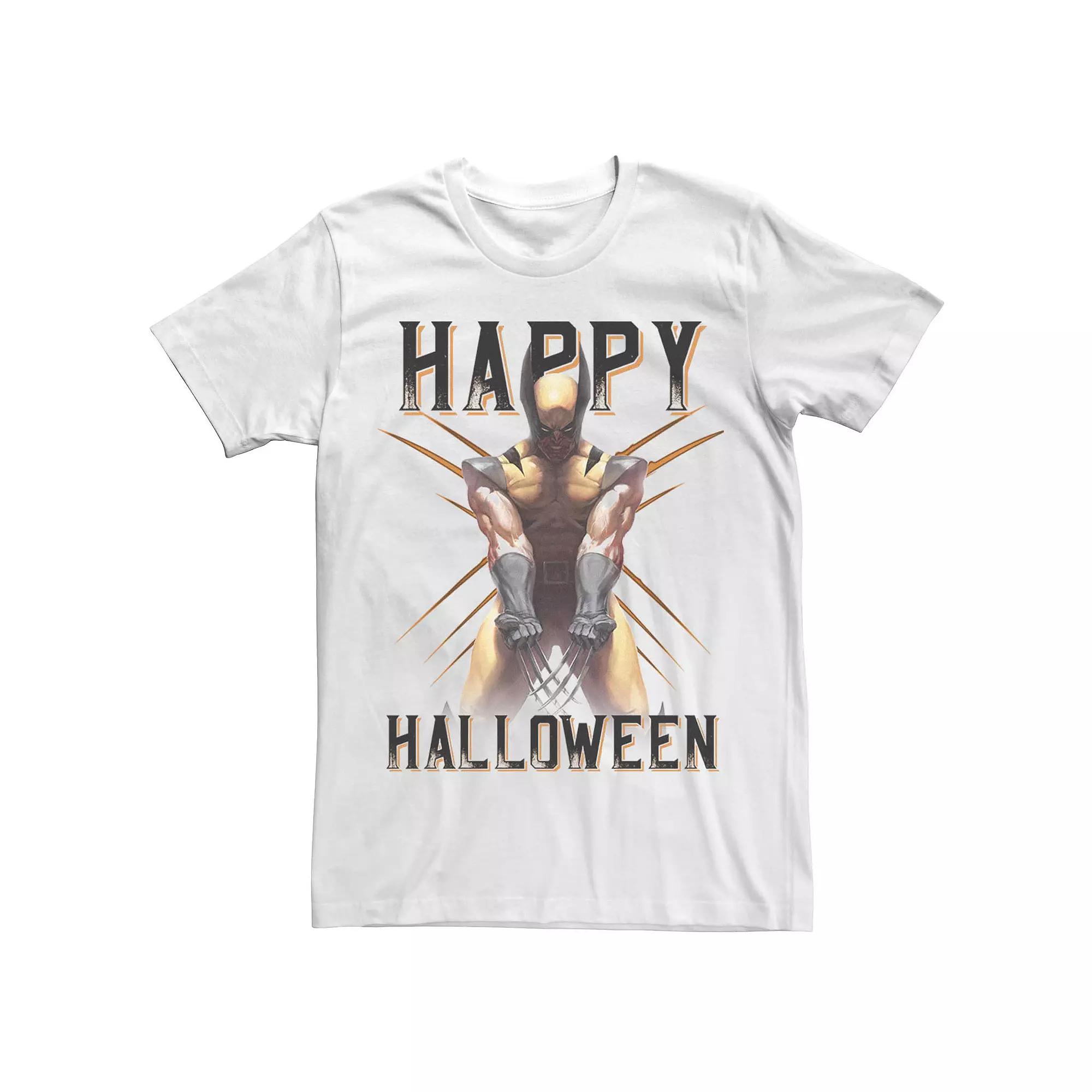 Men's Marvel Wolverine Happy Halloween Tee, Size: Medium, White Product Image
