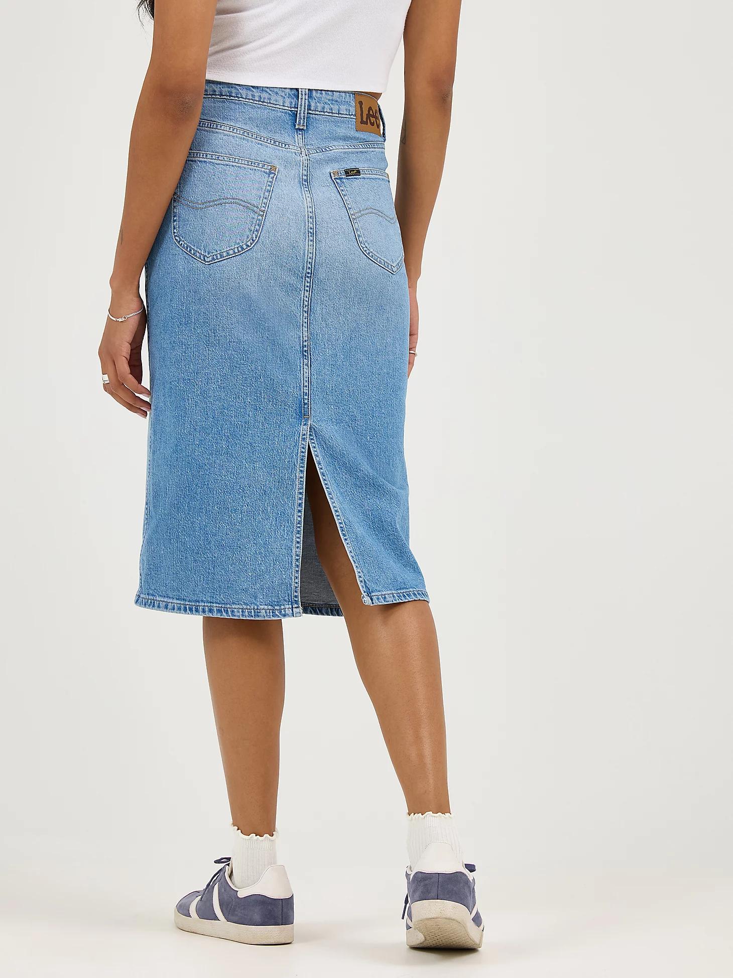 Women's Legendary Back Slit Denim Skirt | Women's Skirts & Dresses | Lee® Product Image