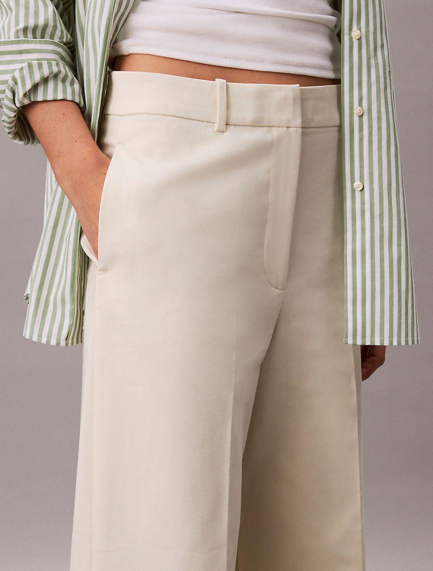 Wide Leg Cropped Chino Pant Product Image