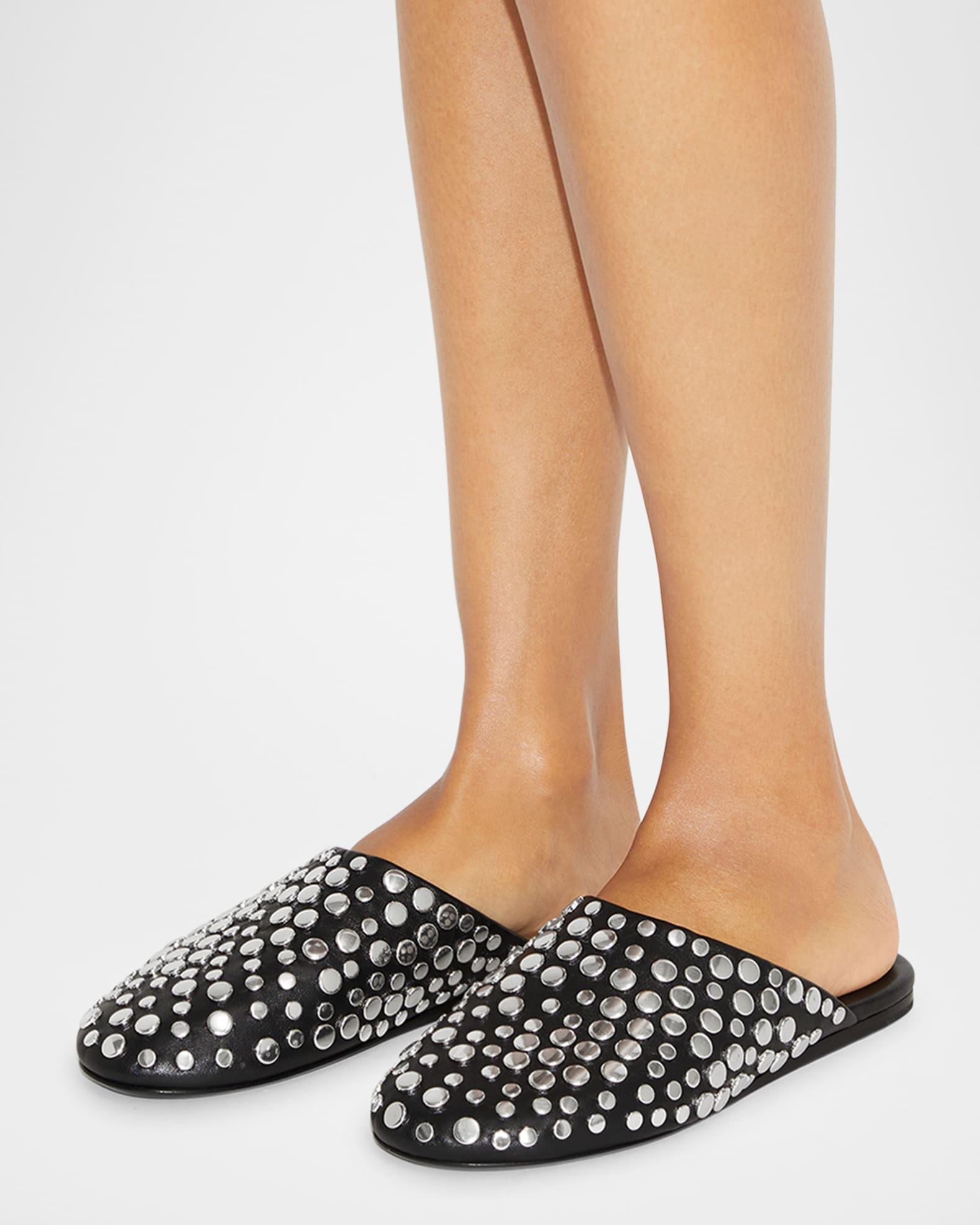 Studded Leather Mules Product Image
