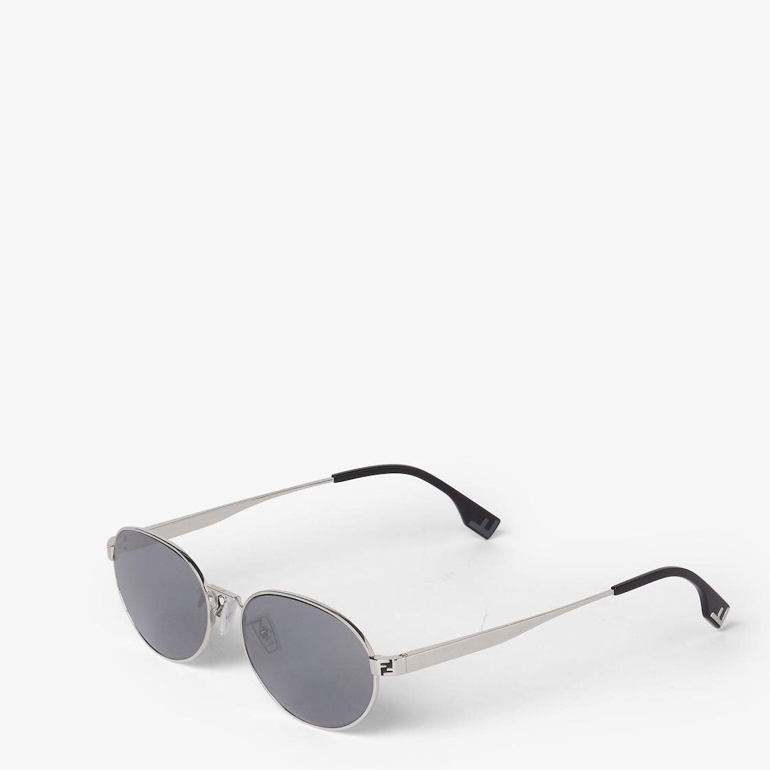 Fendi SkyPalladium-colored metal sunglasses Product Image