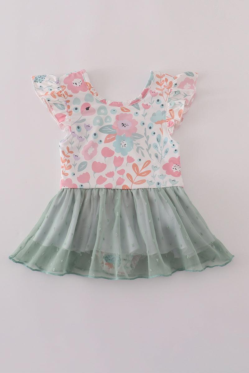 Green swiss dot leotard Product Image