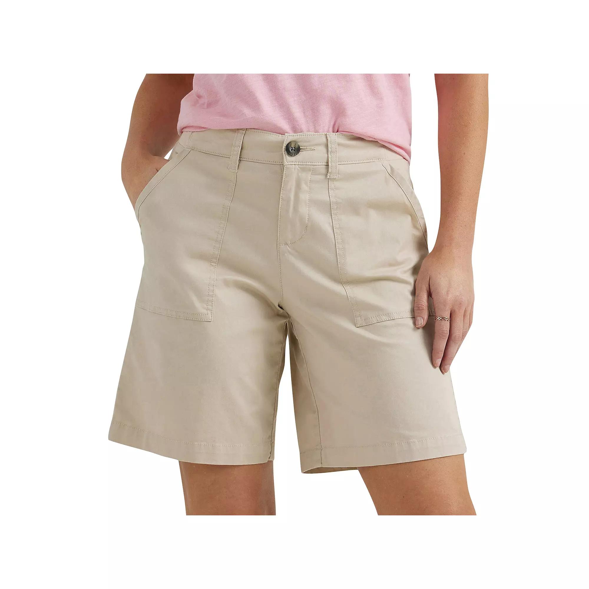 Women's Lee® Ultra Lux Comfort Flex to Go Utility Bermuda Shorts, Size: 10, Greige Product Image