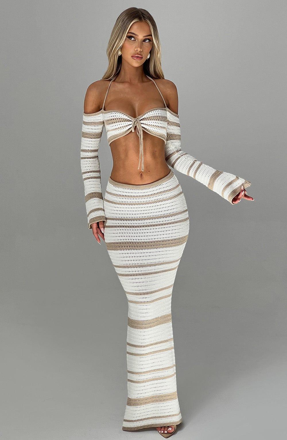 Georgia Top - Beige/White Product Image