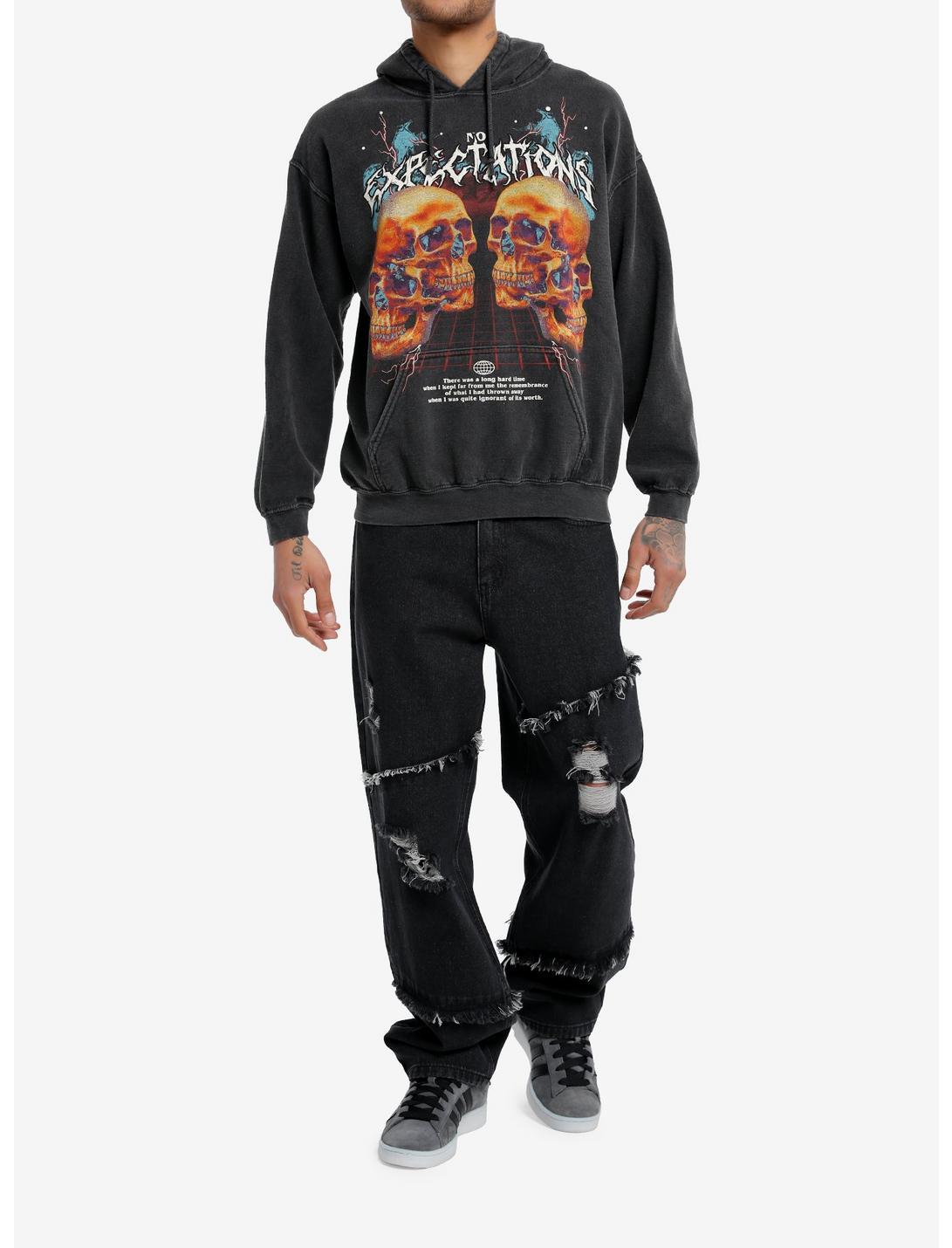 Social Collision® No Expectations Skull Hoodie Product Image