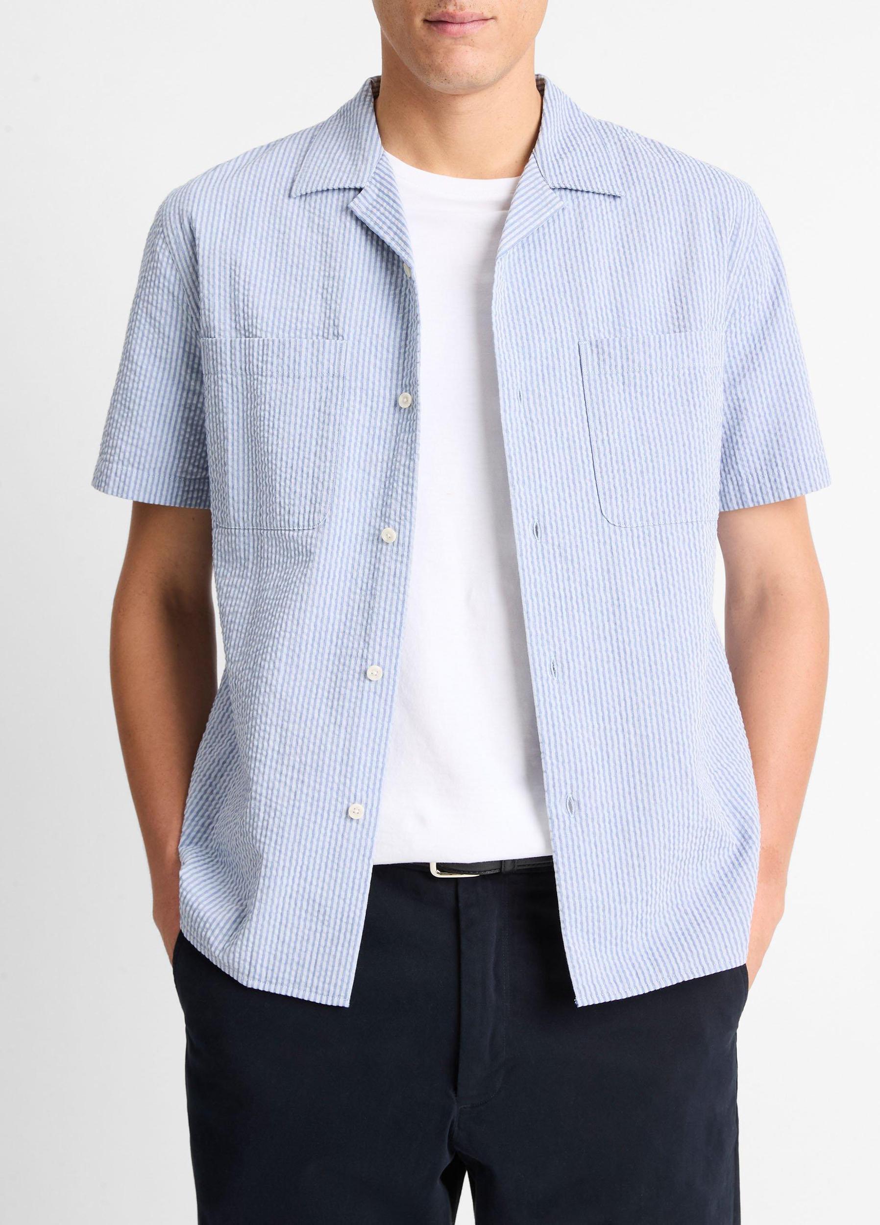 Italian Cotton Seersucker Shirt Product Image