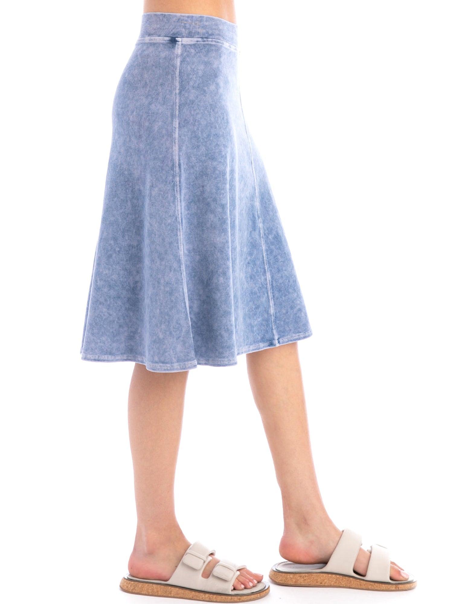 Hard Tail Flat Waist Knee Skirt B-145 Product Image