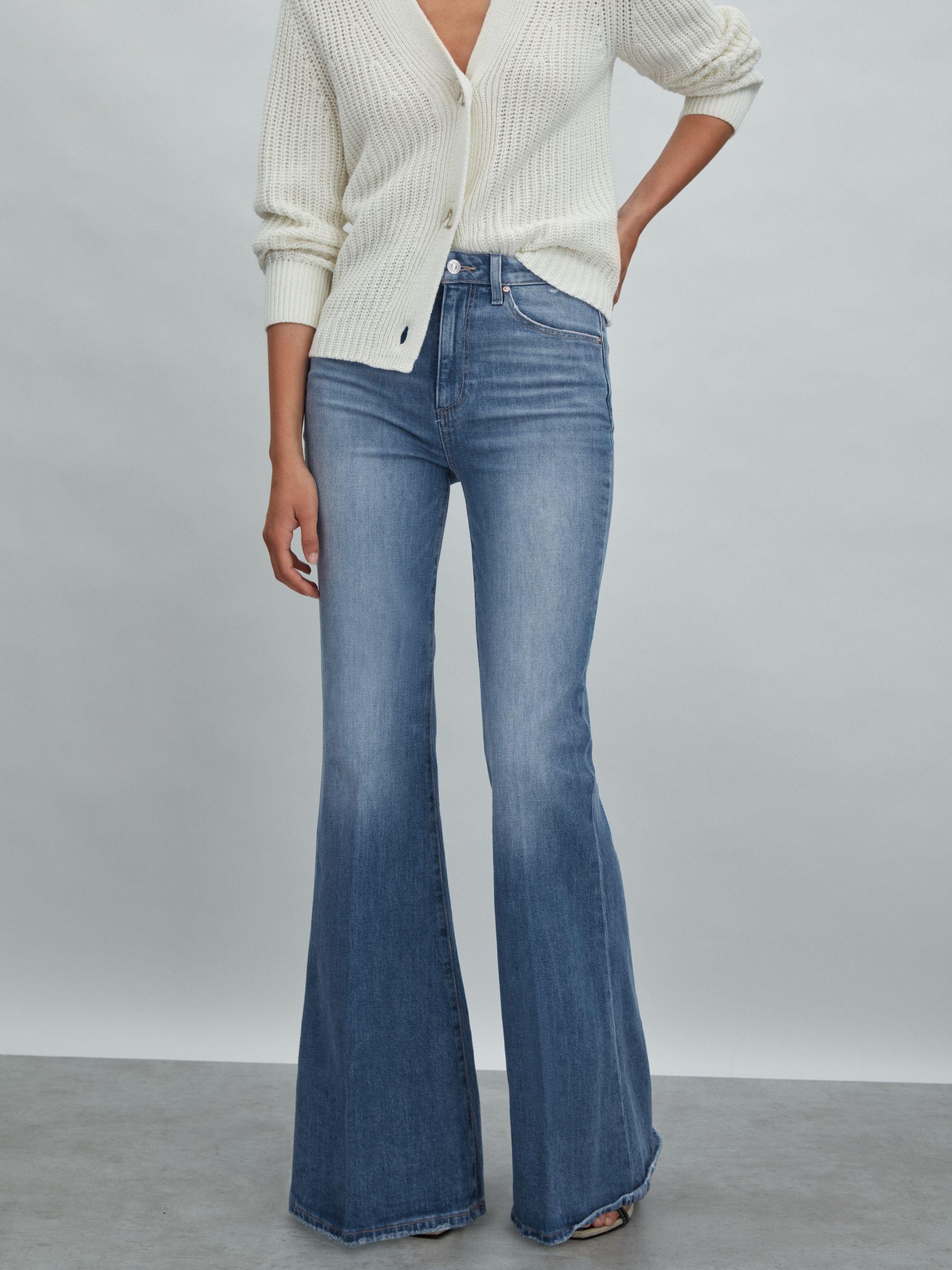 Paige Charlie Flare High Rise Jeans in Gabriella Blue Product Image