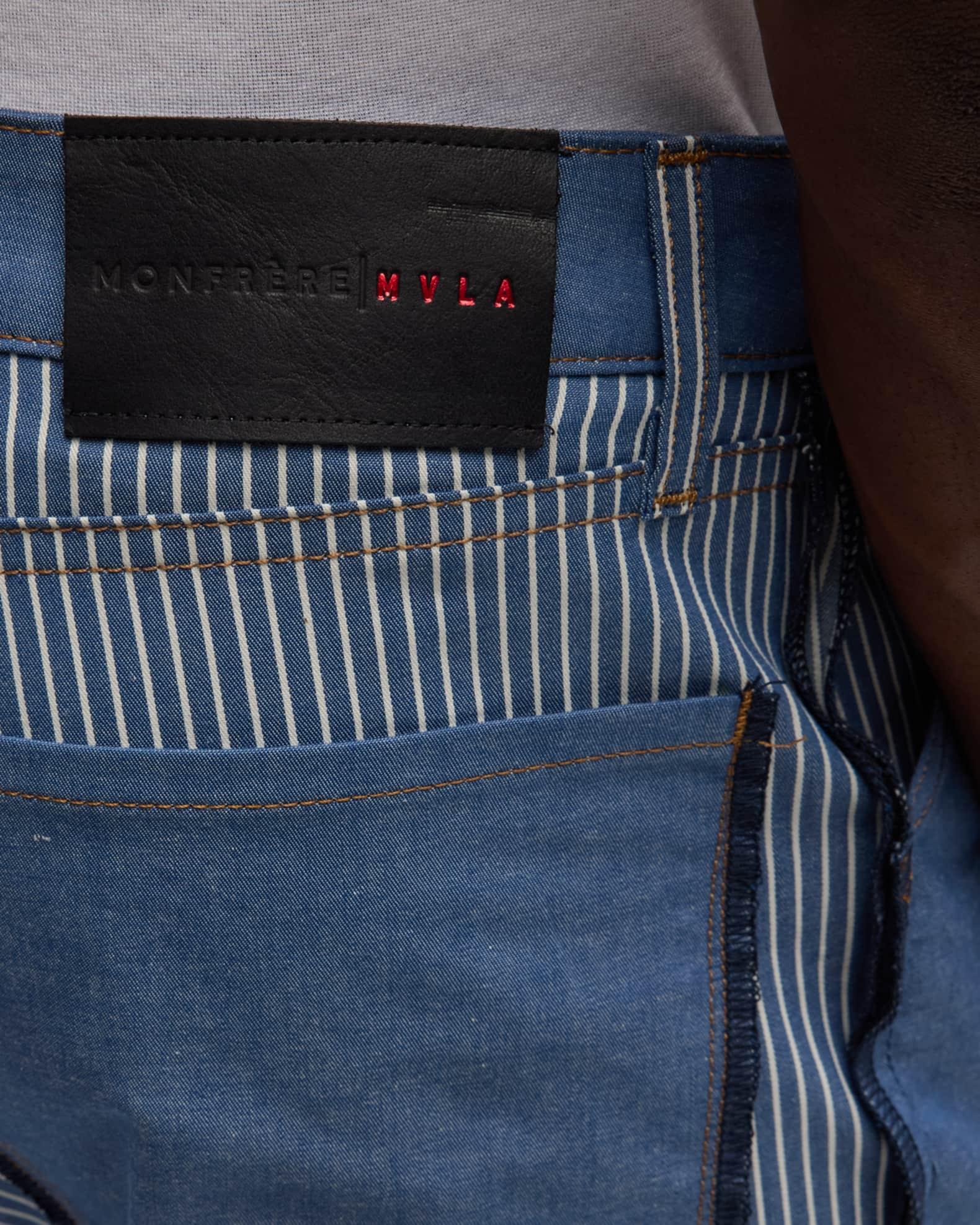 x MFVLA1 Men's Striped Inside-Out Jeans Product Image