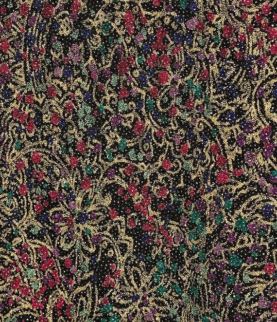 Alex Evenings Jacquard Knit Crew Neck 3/4 Sleeve Twinset Product Image