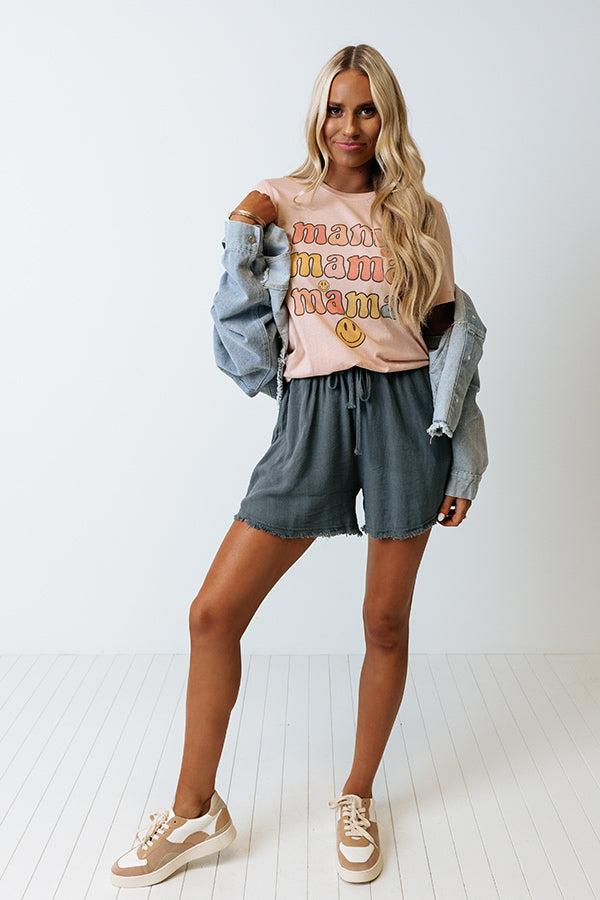 Smiley Mama Graphic Tee In Peach Product Image