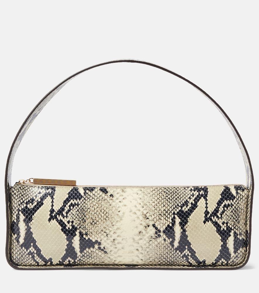 KHAITE Lori Python-embossed Leather Shoulder Bag In Natural Product Image