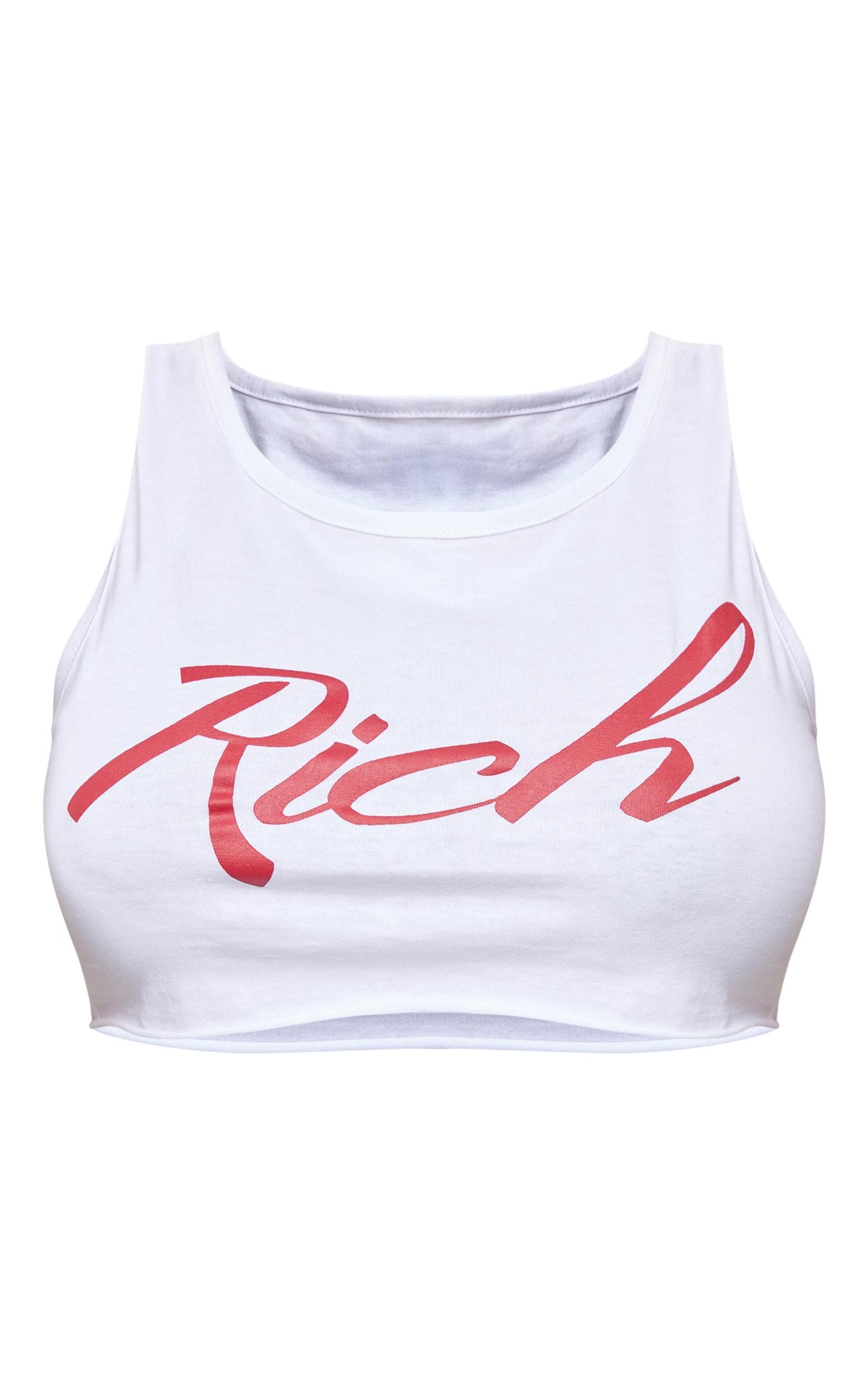 Shape White Cotton Rich Graphic Extreme Crop Top Product Image