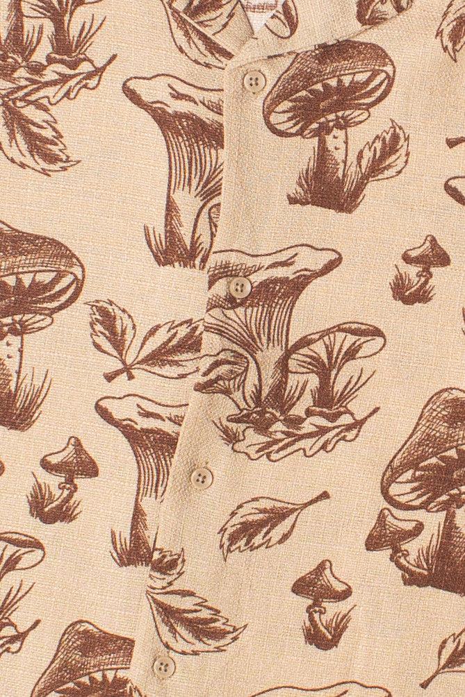 Mushroom Harvest Textured Button Up Shirt Product Image